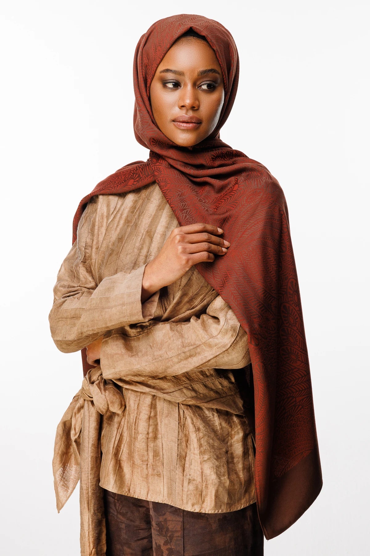 Mayra Desen Çift Taraflı Şal