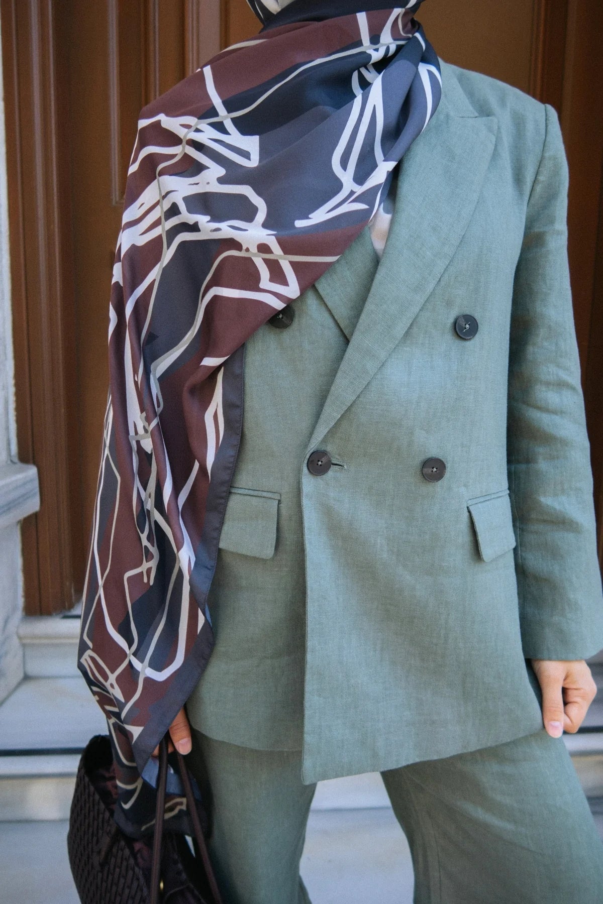 Turna Desen Sakura İpek Şal