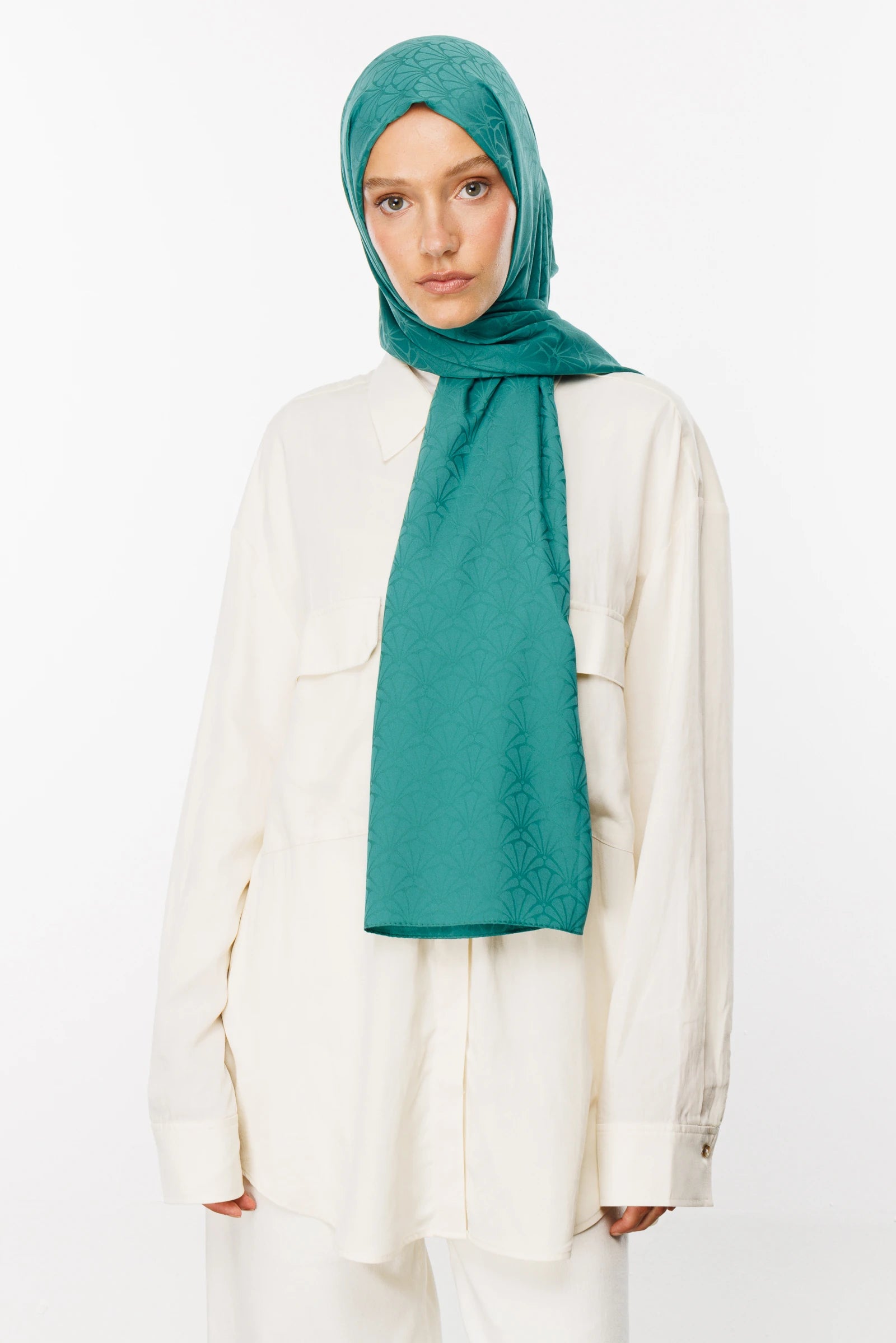 Lotus Desen İpeksi Jakar Şal