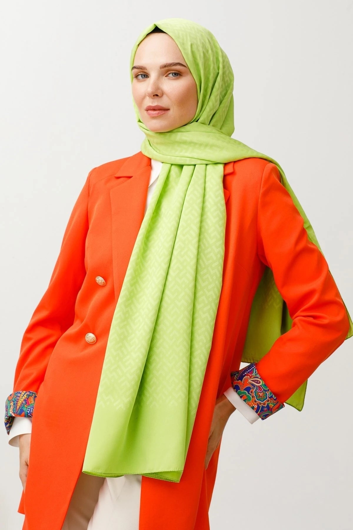 Z Desen İpeksi Jakar Şal