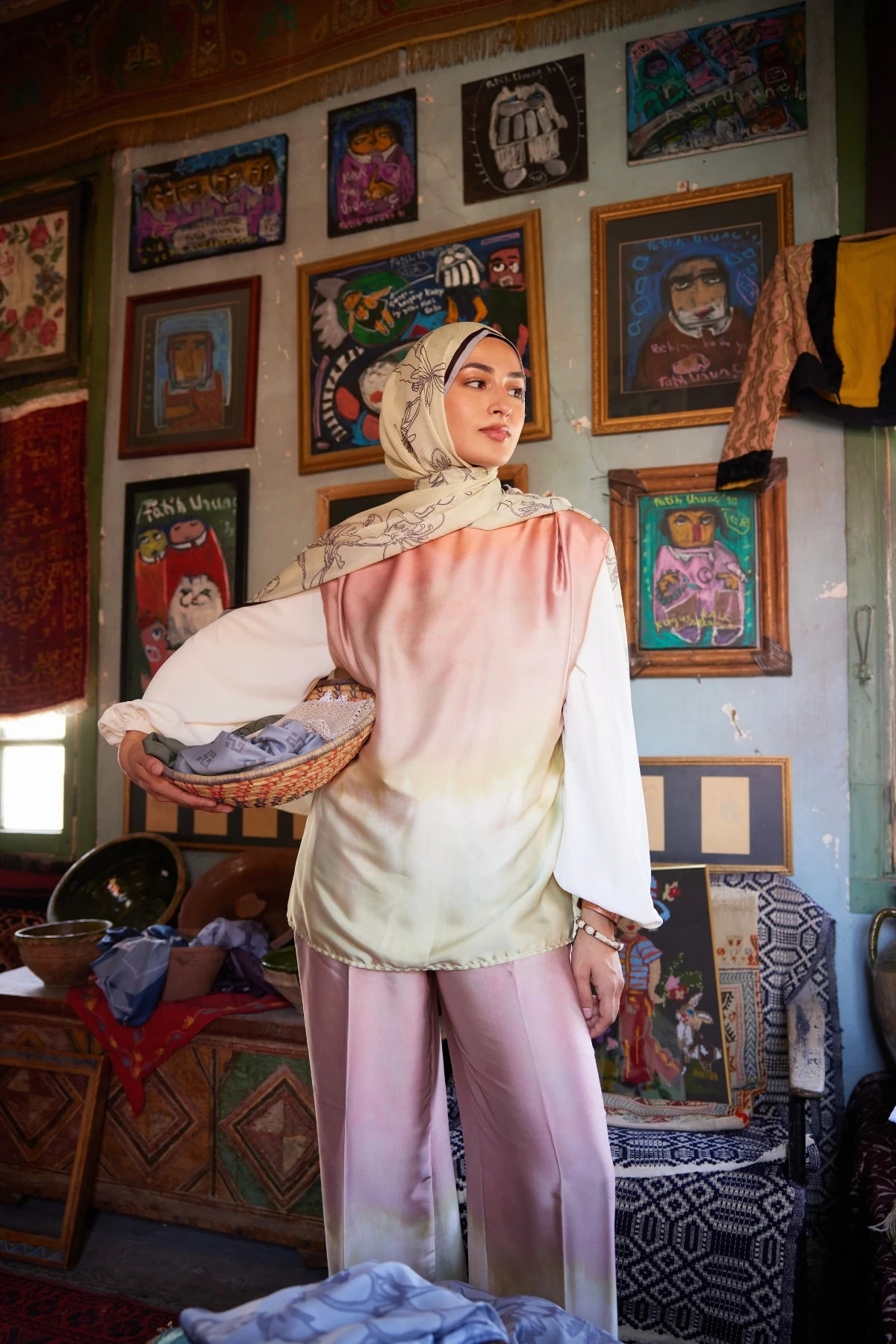 Yekta Desen Sakura İpek Şal