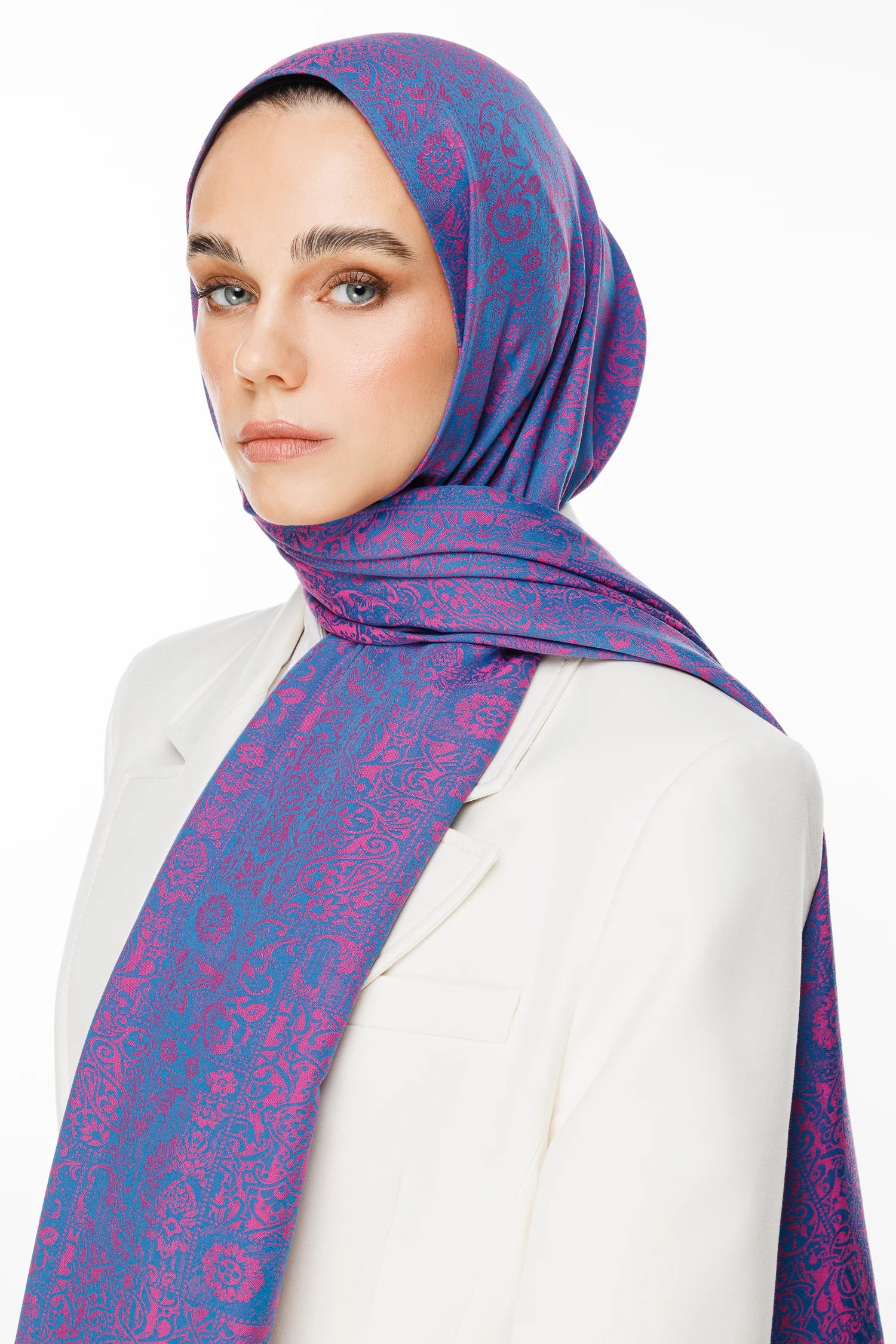 Henna Desen Çift Taraflı Şal