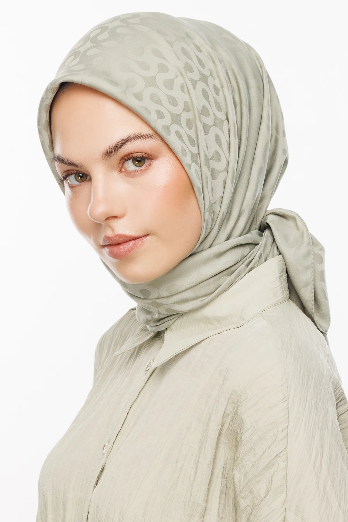 Moon Desen İpeksi Jakar Eşarp