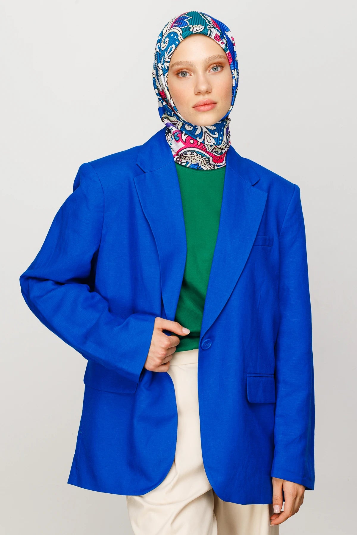 40 Yama Desen Pilise Eşarp