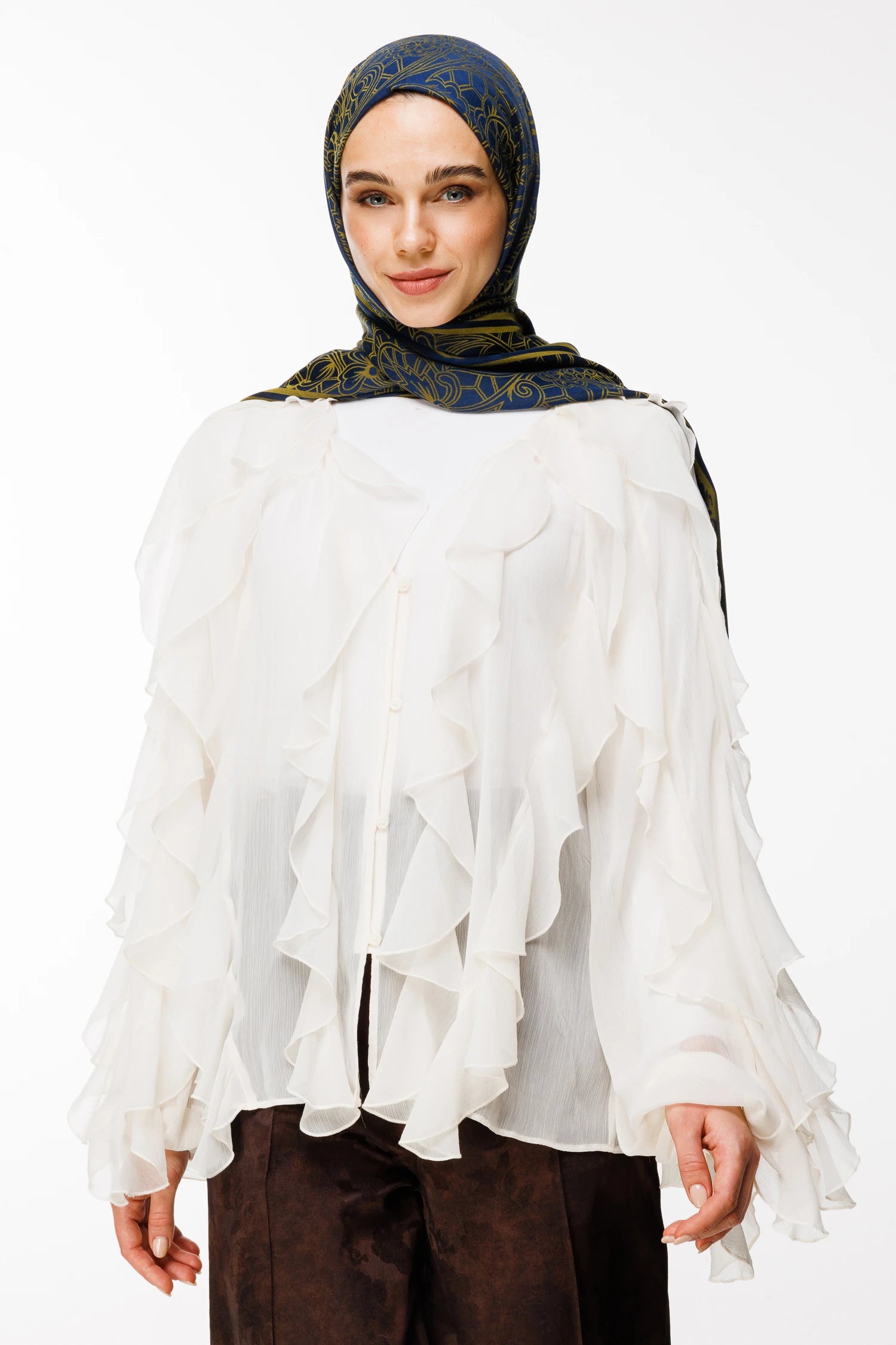 Lavin Desen Çift Taraflı Şal