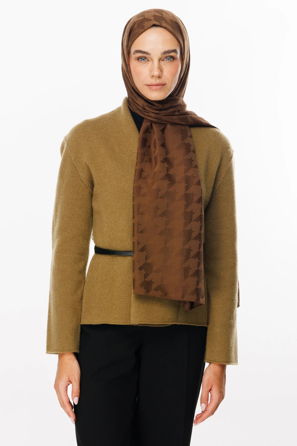 Kazayağı Desen İpeksi Jakar Şal