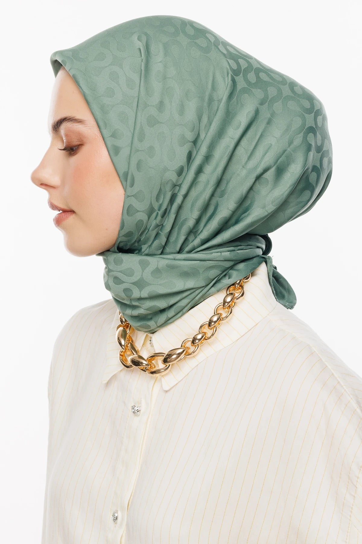 Moon Desen İpeksi Jakar Eşarp