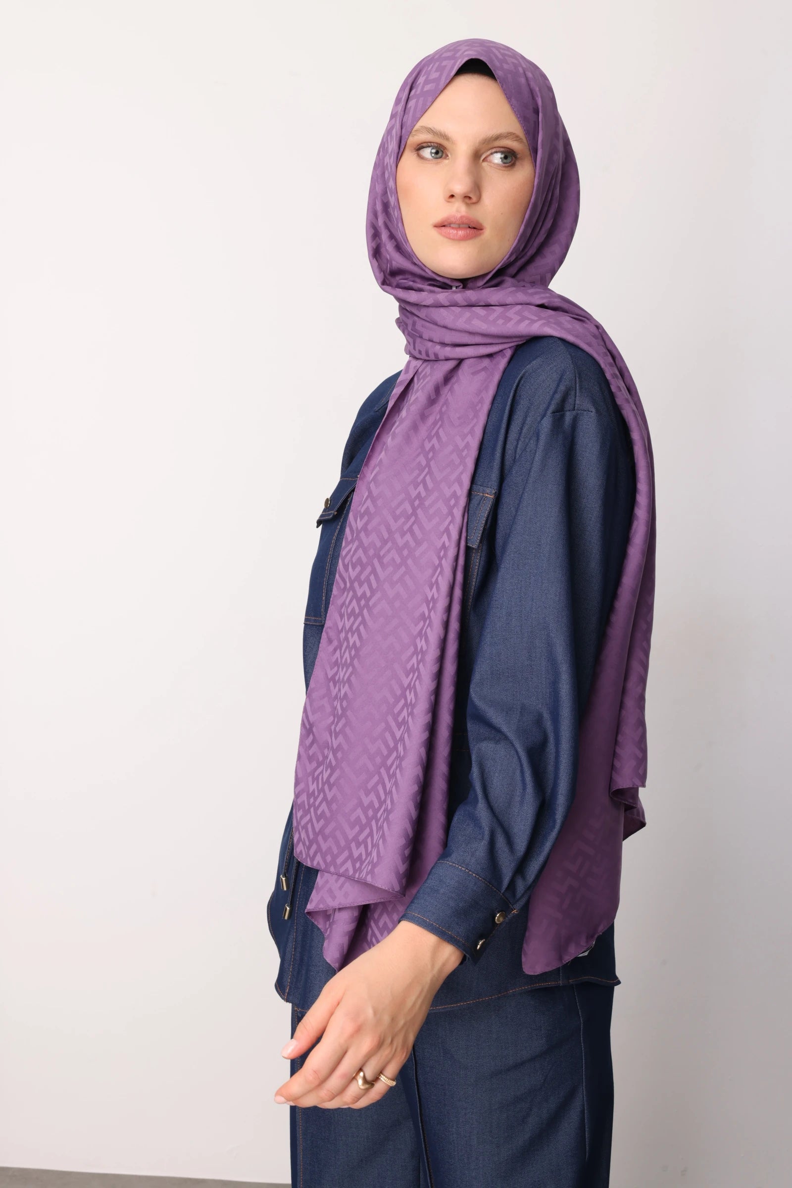 Z Desen İpeksi Jakar Şal