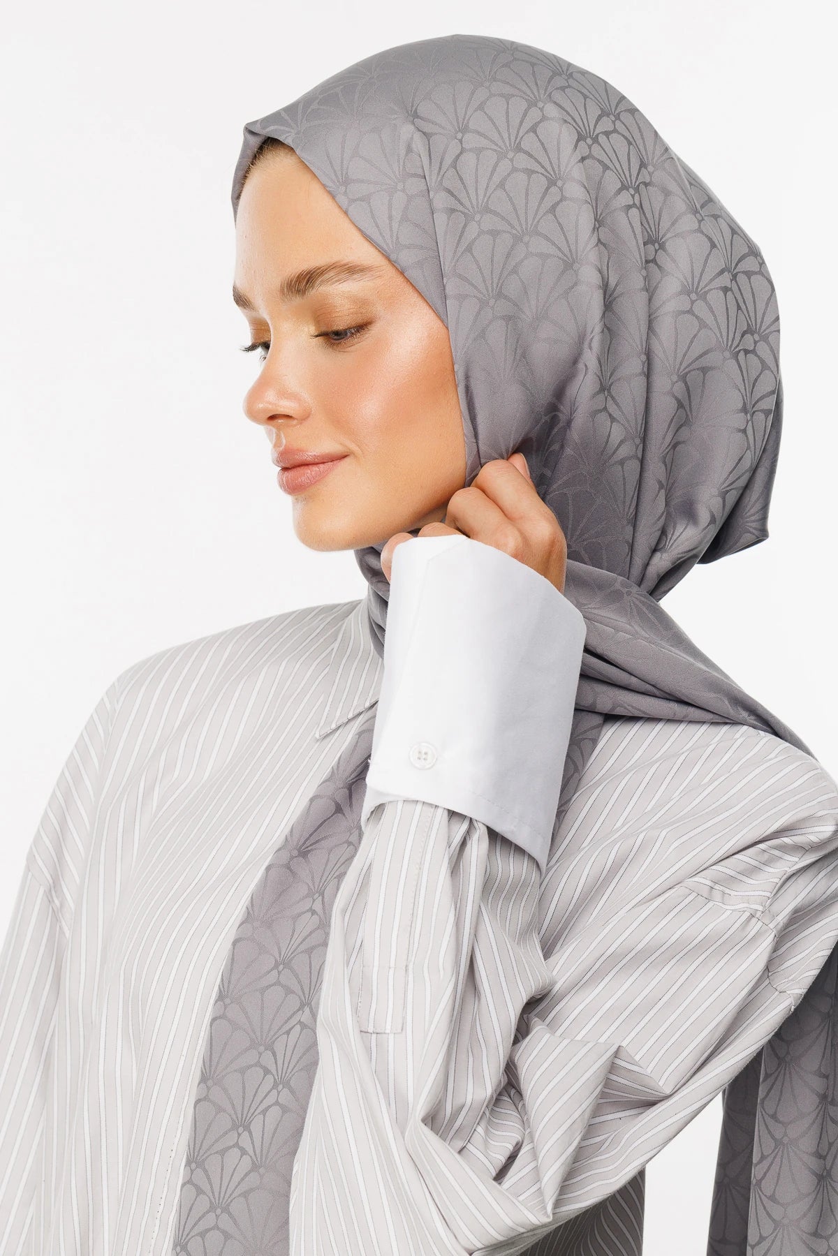 Lotus Desen İpeksi Jakar Şal