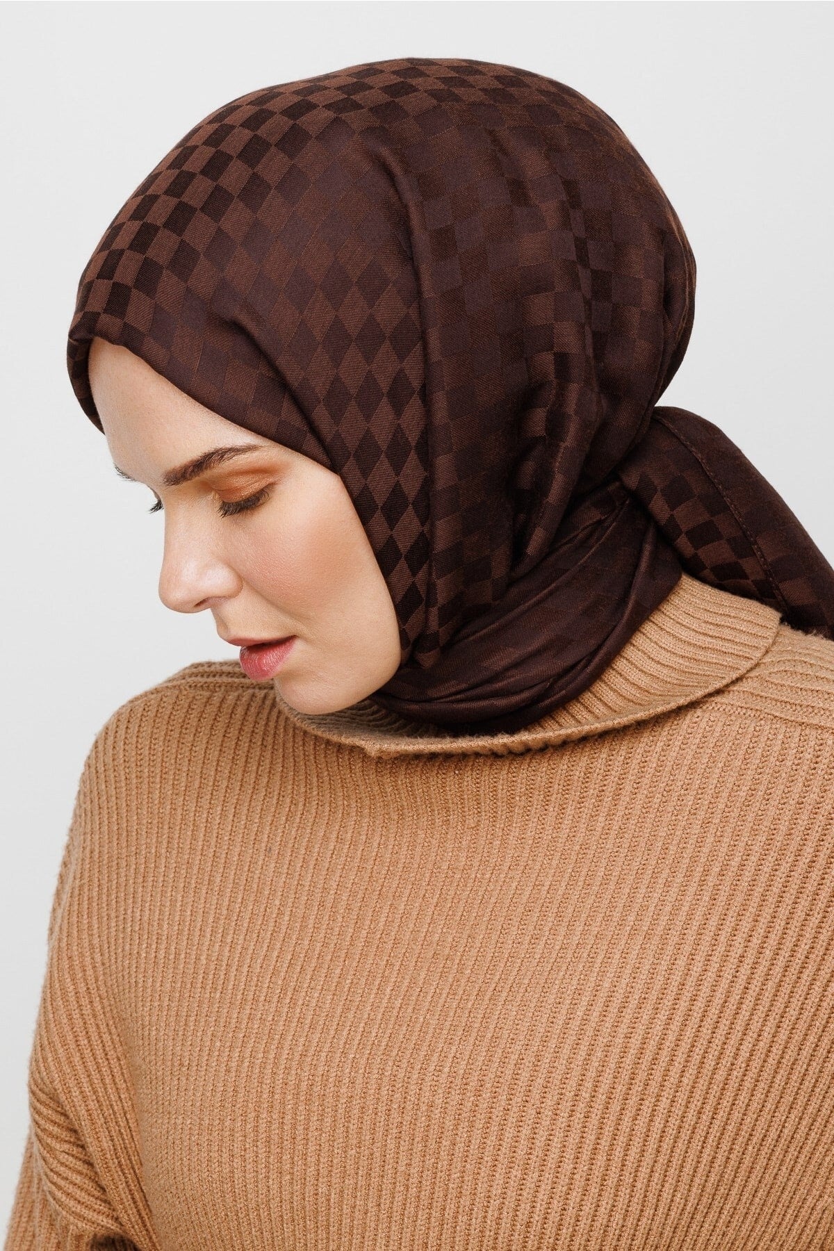 Kare Desen Pamuk Jakar Şal