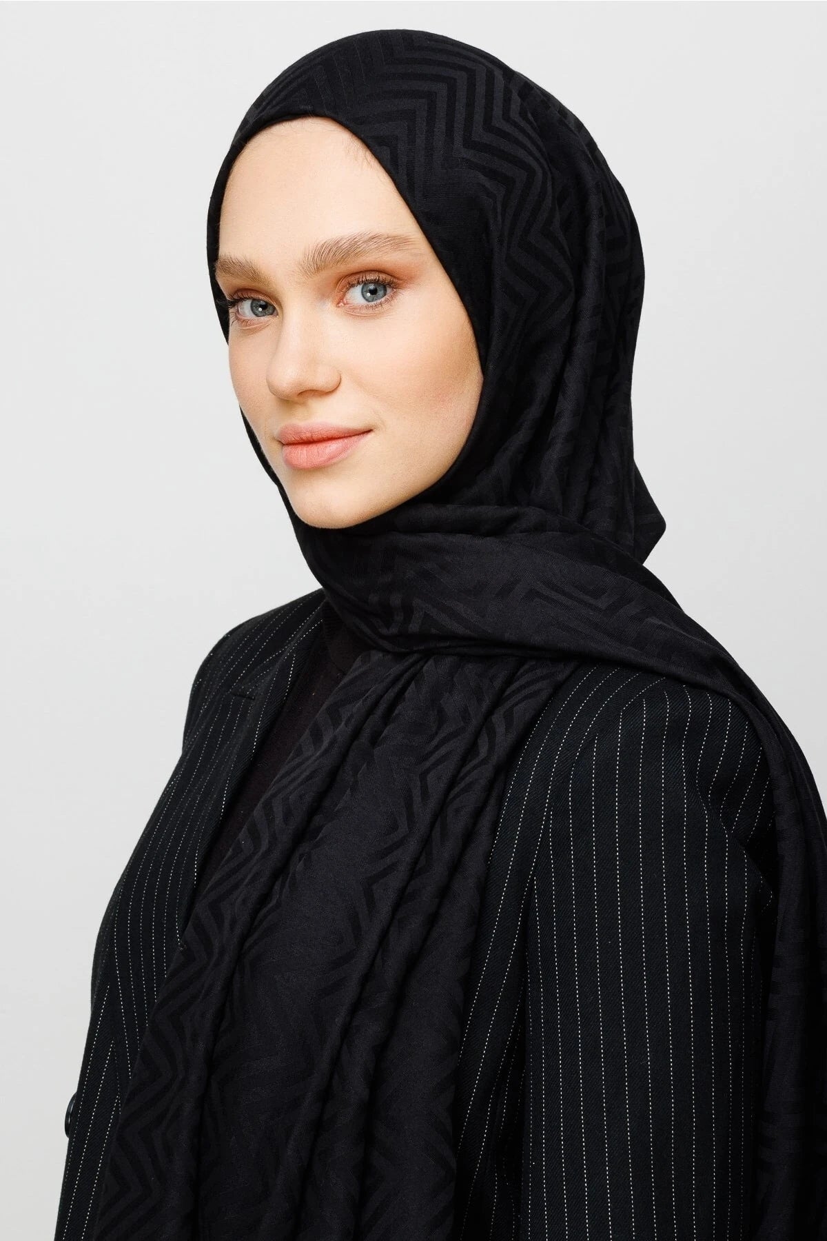 Zikzak Desen Pamuk Jakar Şal