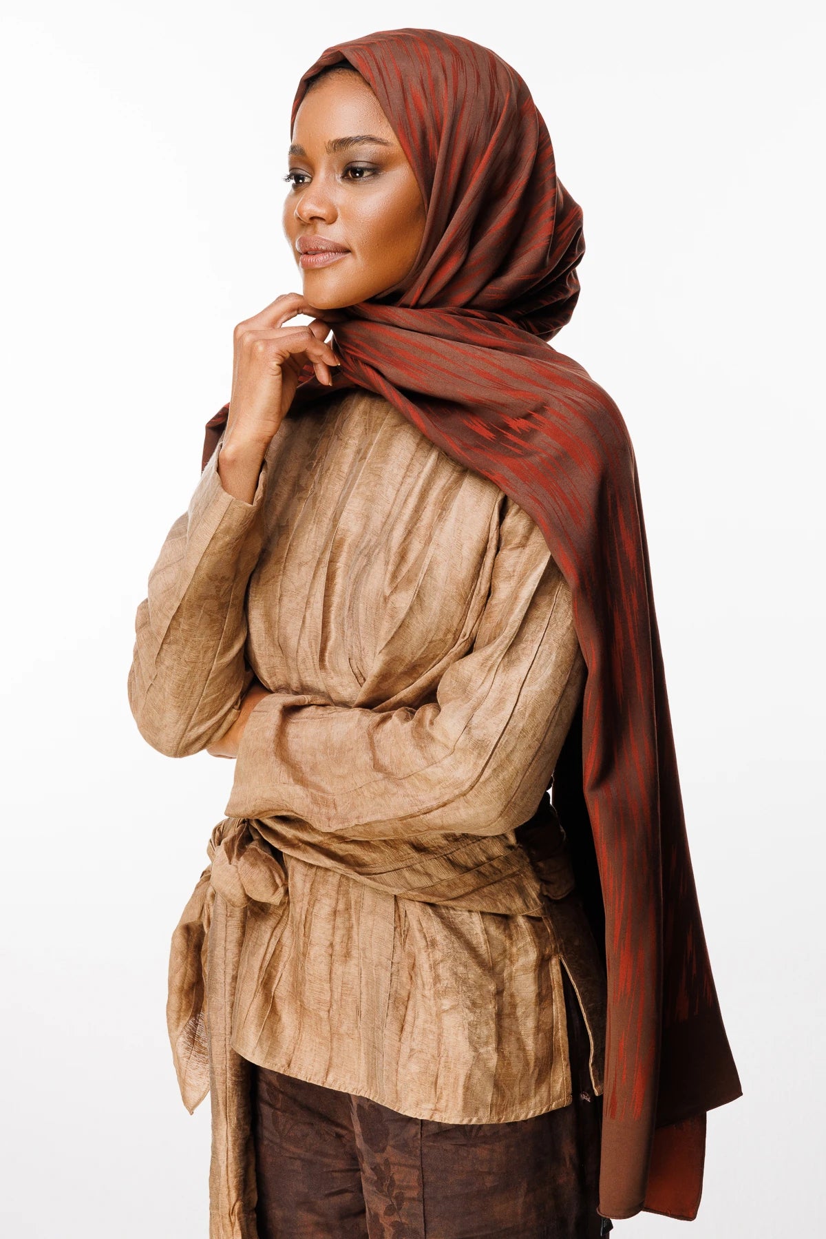 Selis Desen Çift Taraflı Şal