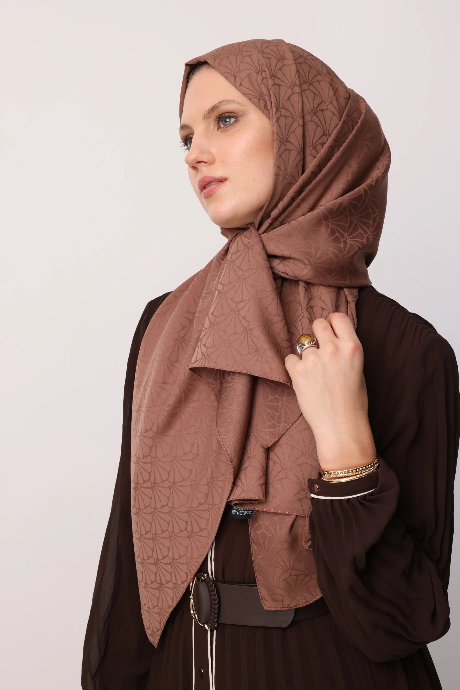 Lotus Desen İpeksi Jakar Şal