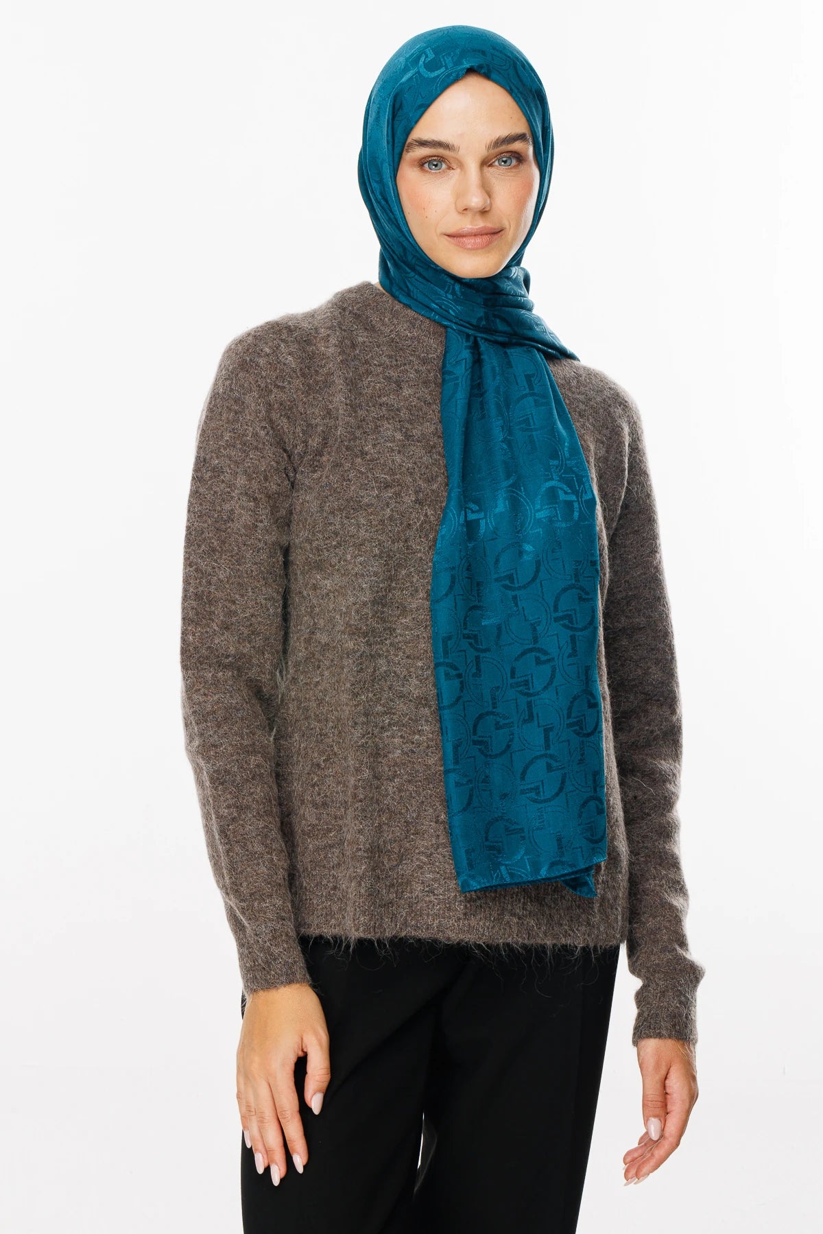 Longar Desen Parlak Jakar Şal