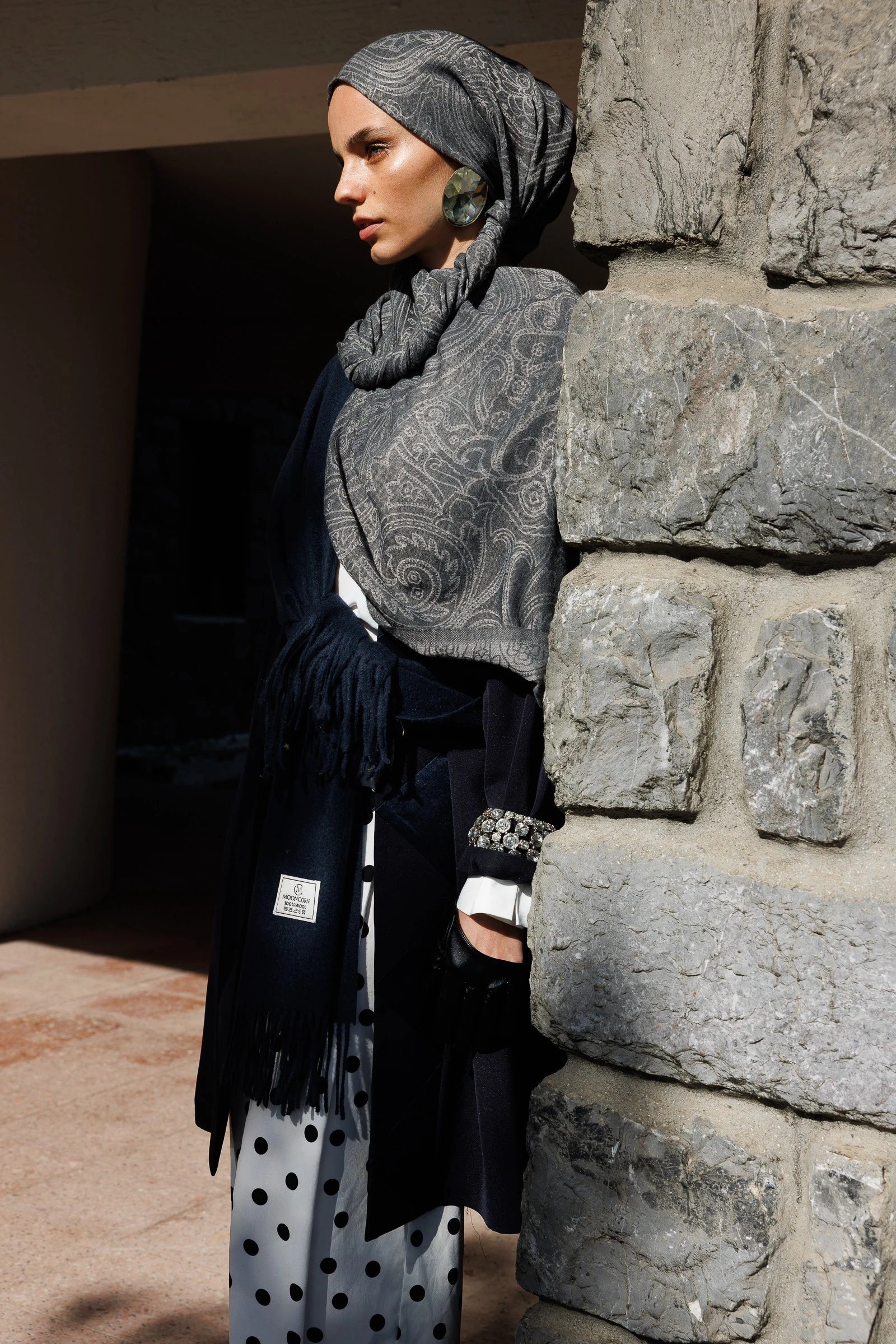 Rumi Desen Yün Kaşmir Şal