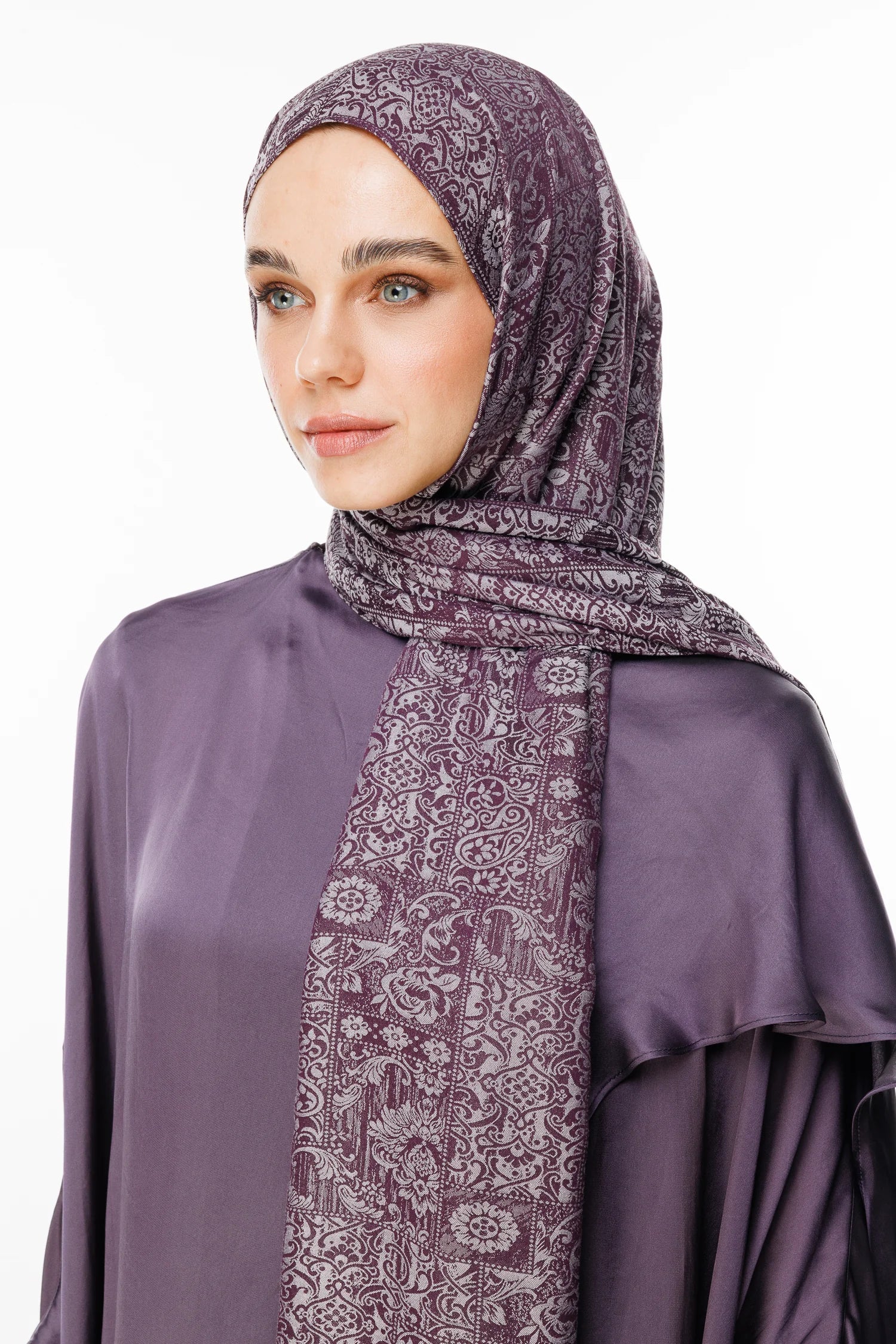 Henna Desen Çift Taraflı Şal