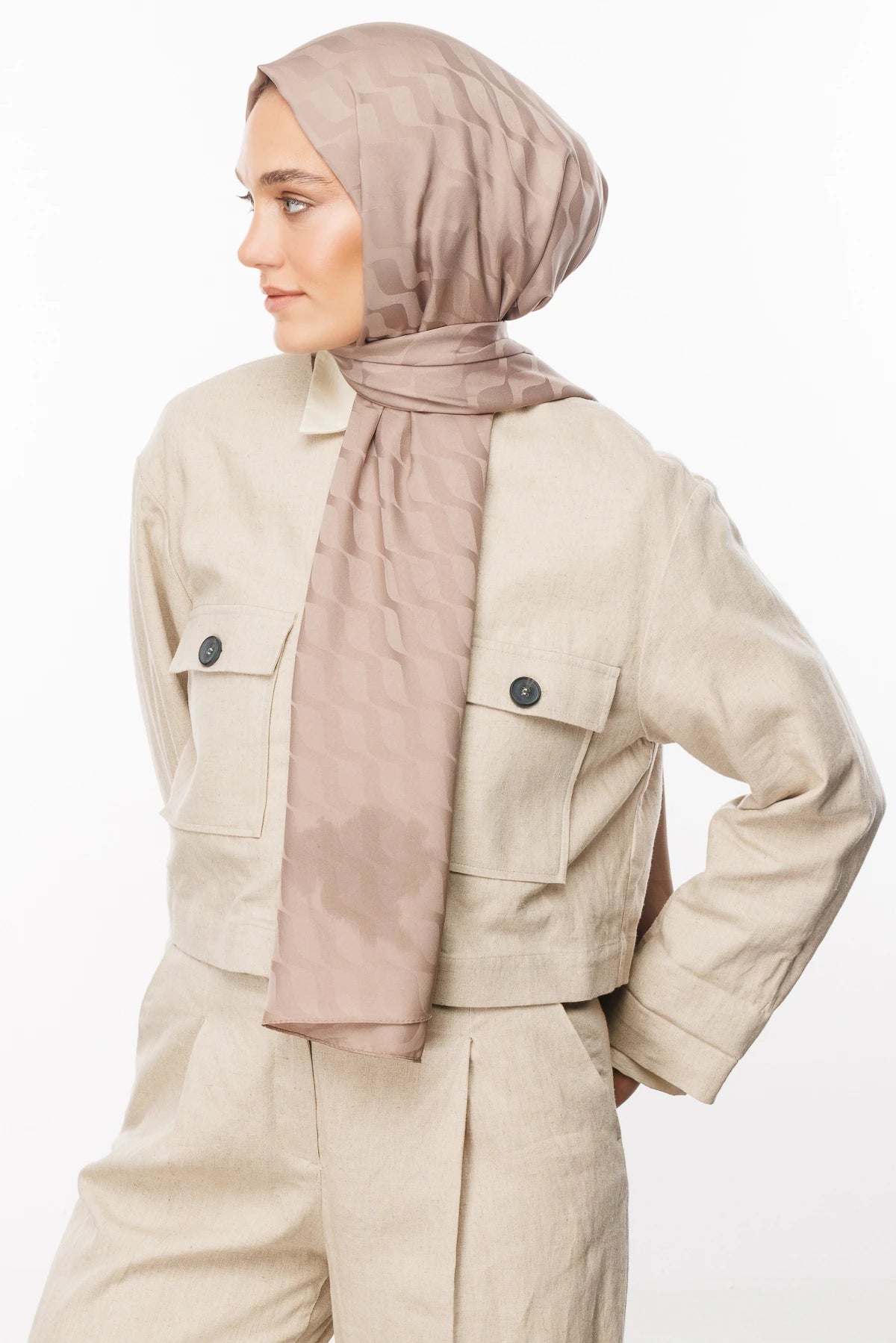 Dalga Desen İpeksi Jakar Şal