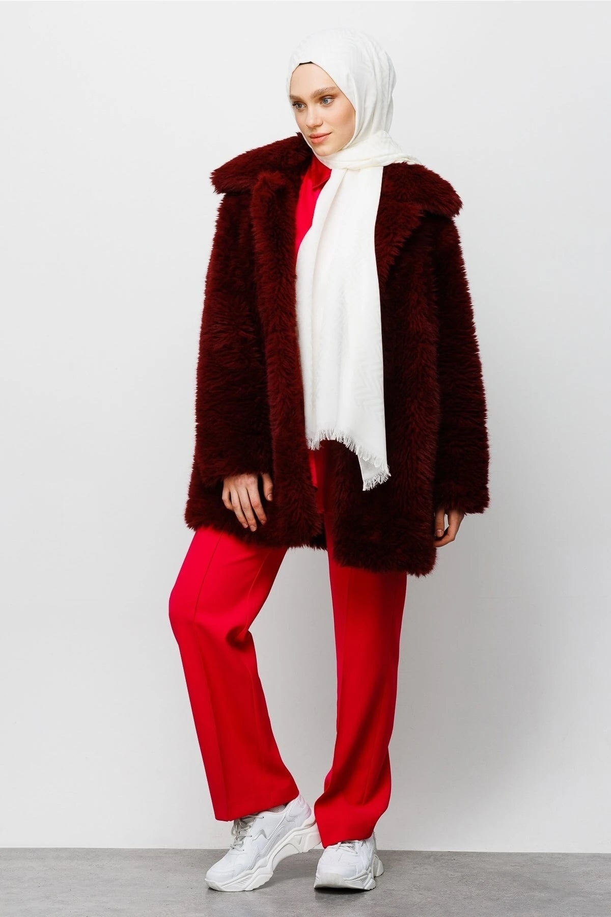 Zikzak Desen Pamuk Jakar Şal