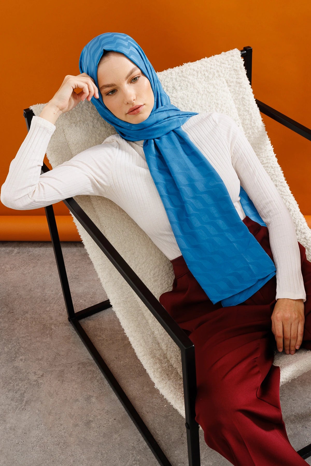 Dalga Desen İpeksi Jakar Şal