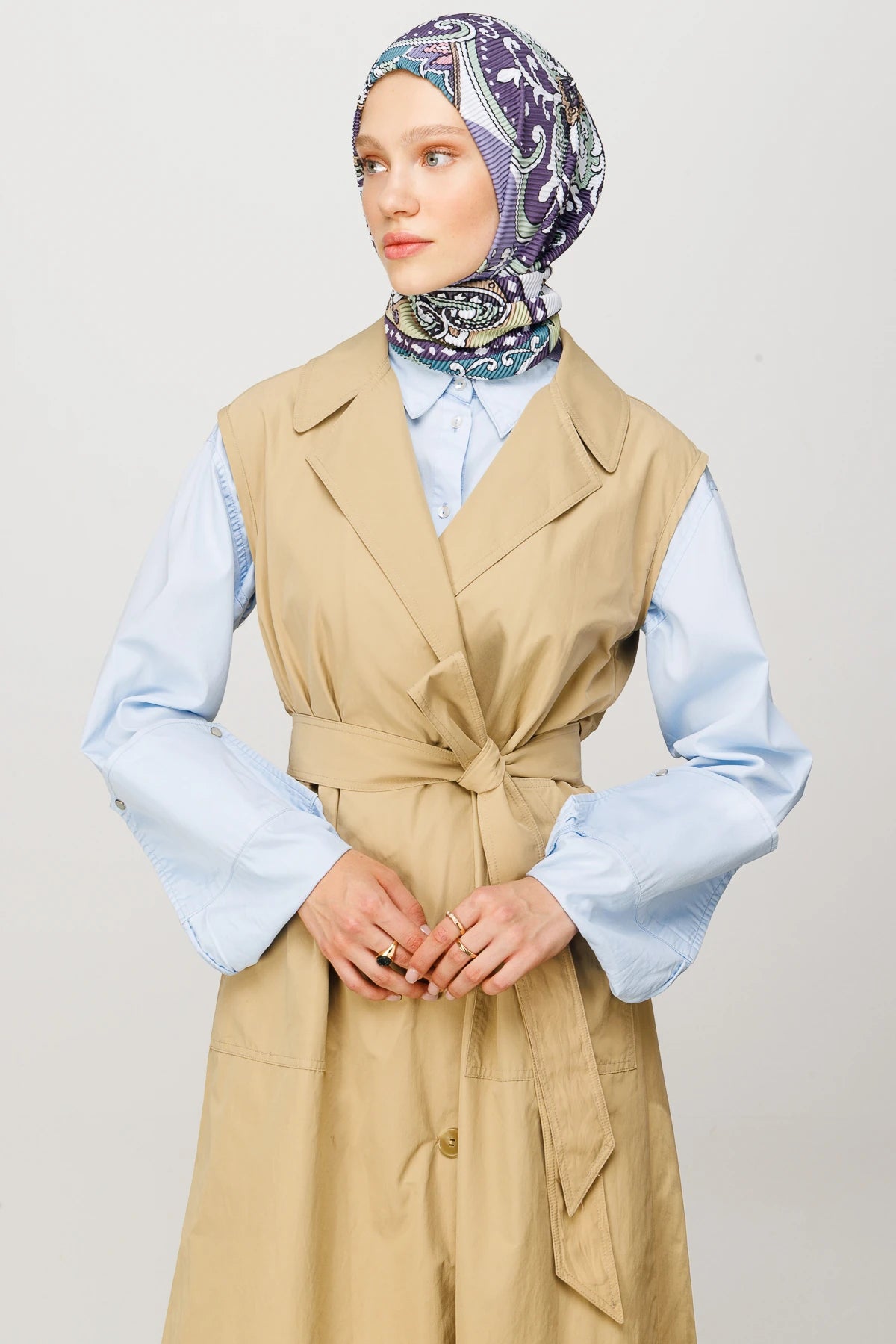 40 Yama Desen Pilise Eşarp