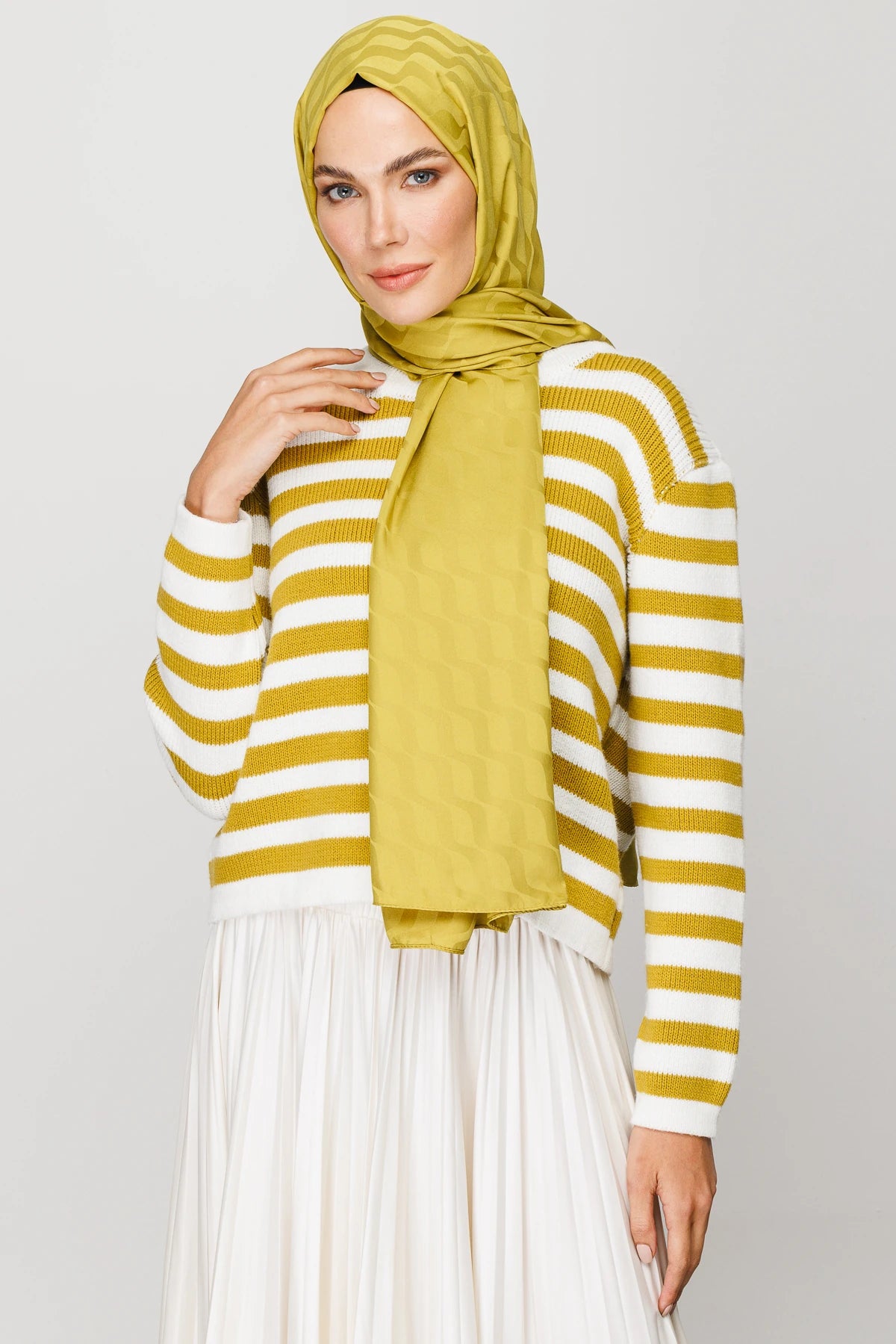 Dalga Desen İpeksi Jakar Şal