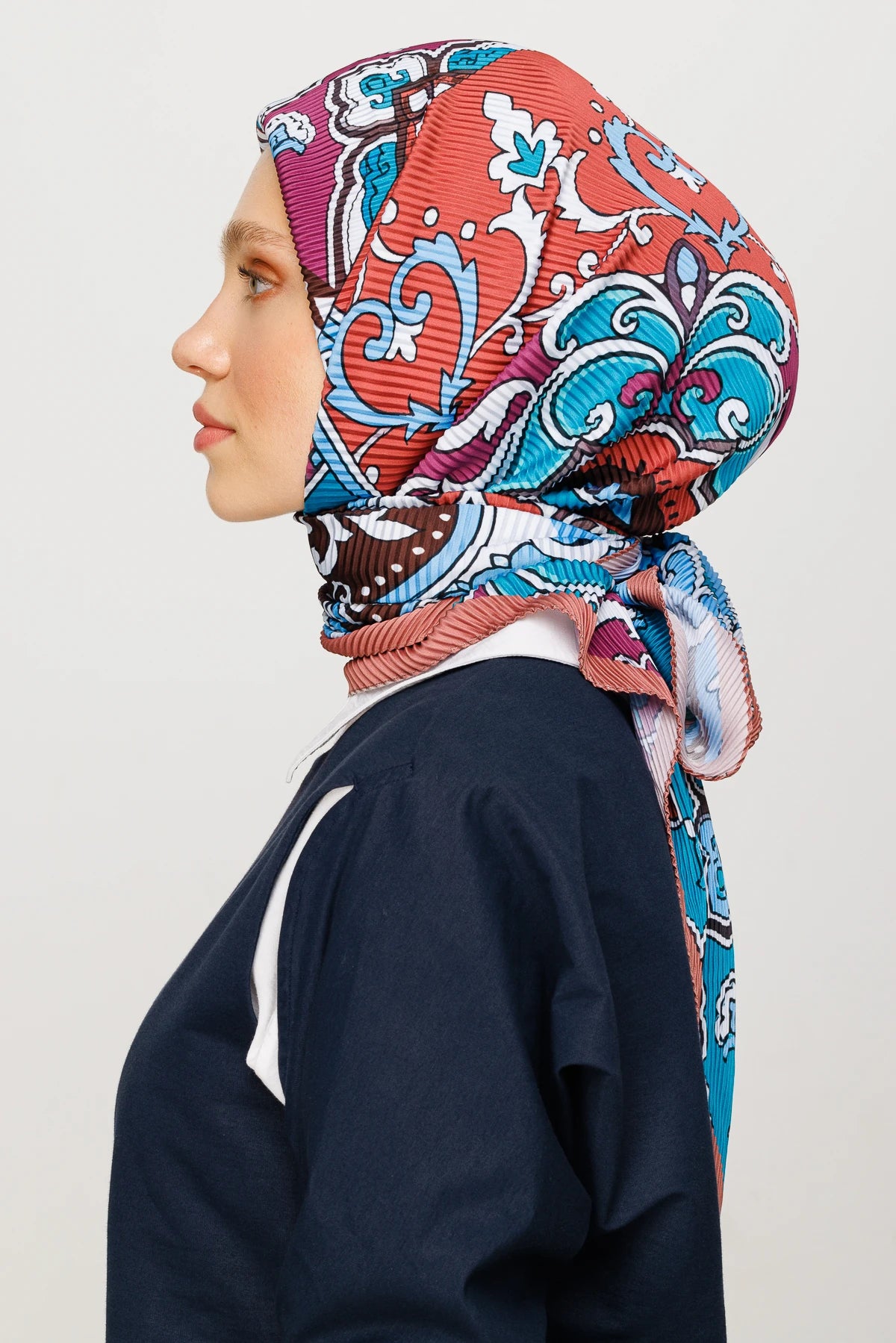 40 Yama Desen Pilise Eşarp