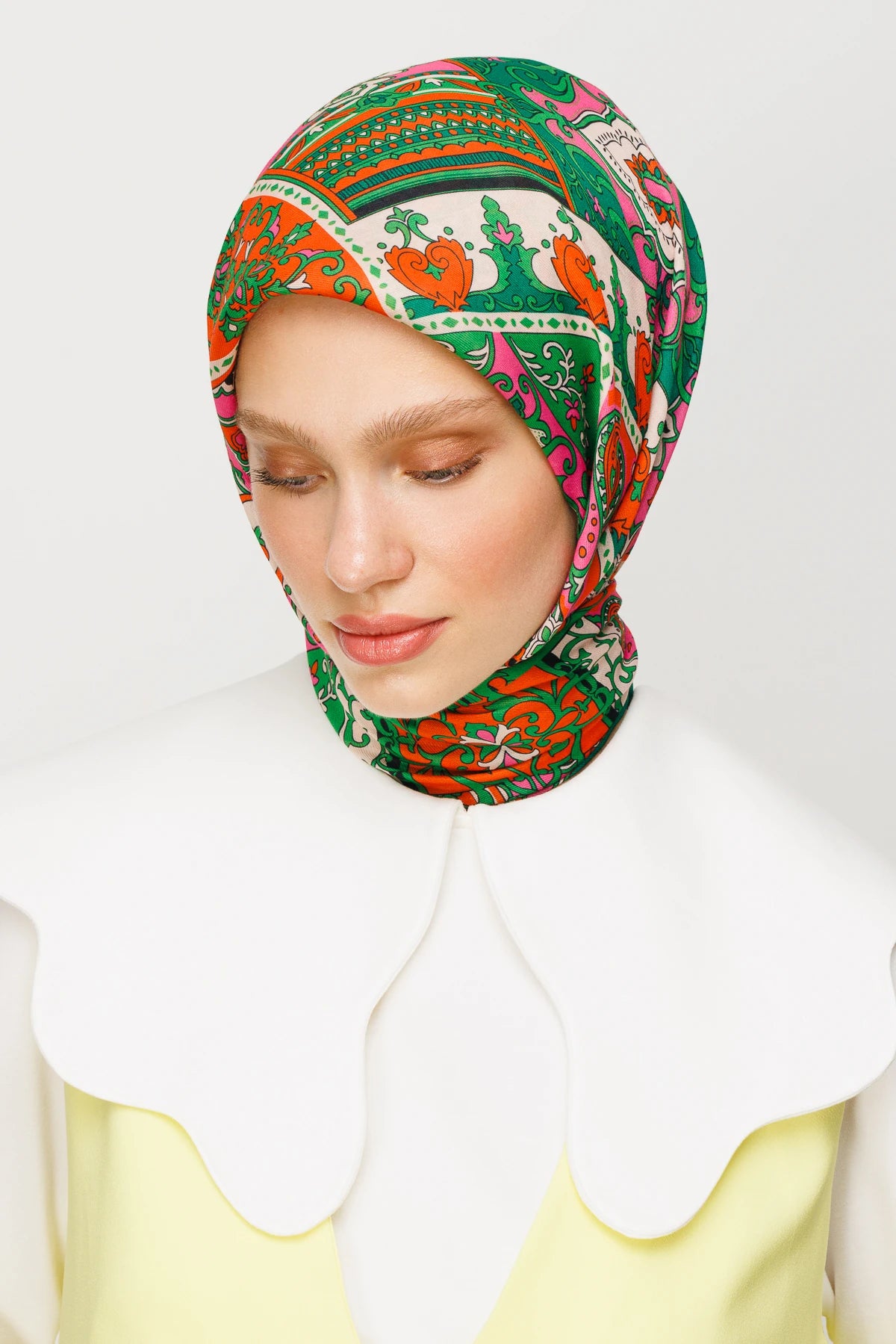 40 Yama Desen Dijital Soft Eşarp