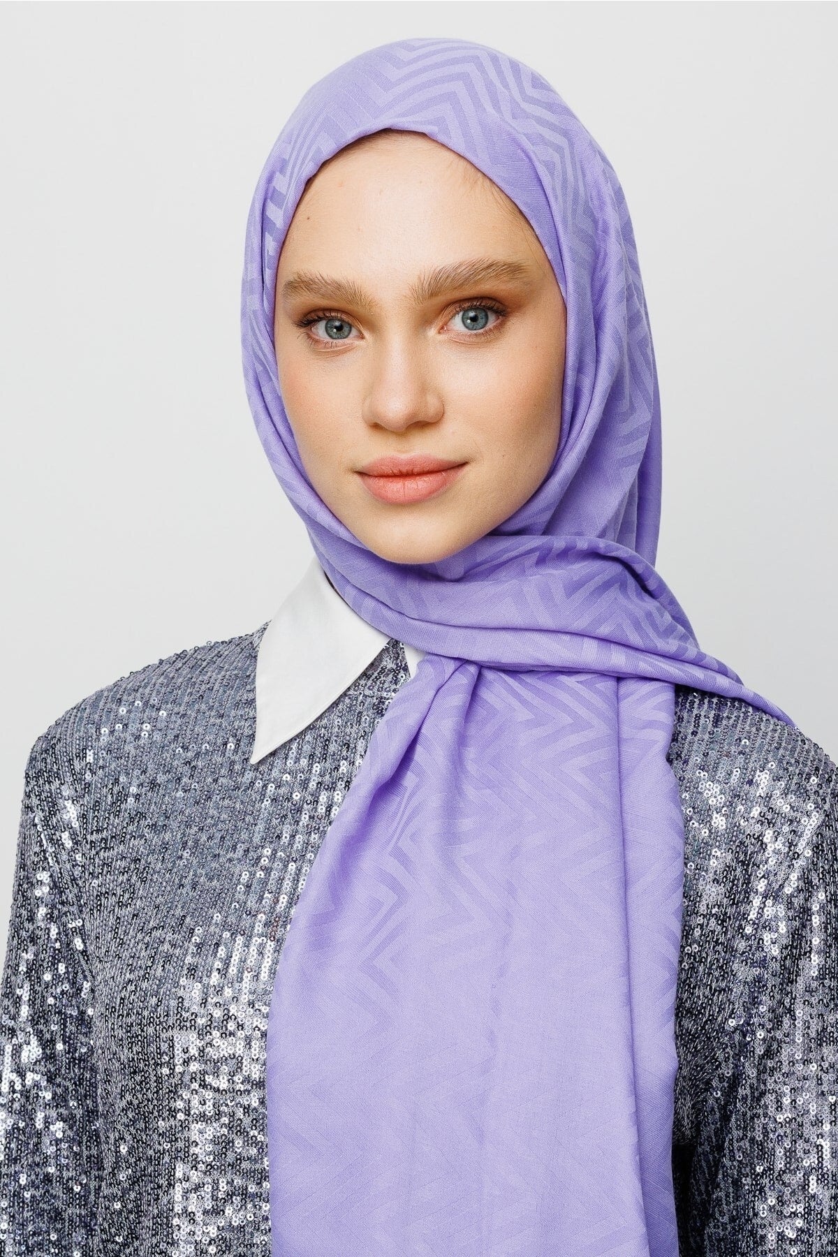 Zikzak Desen Pamuk Jakar Şal