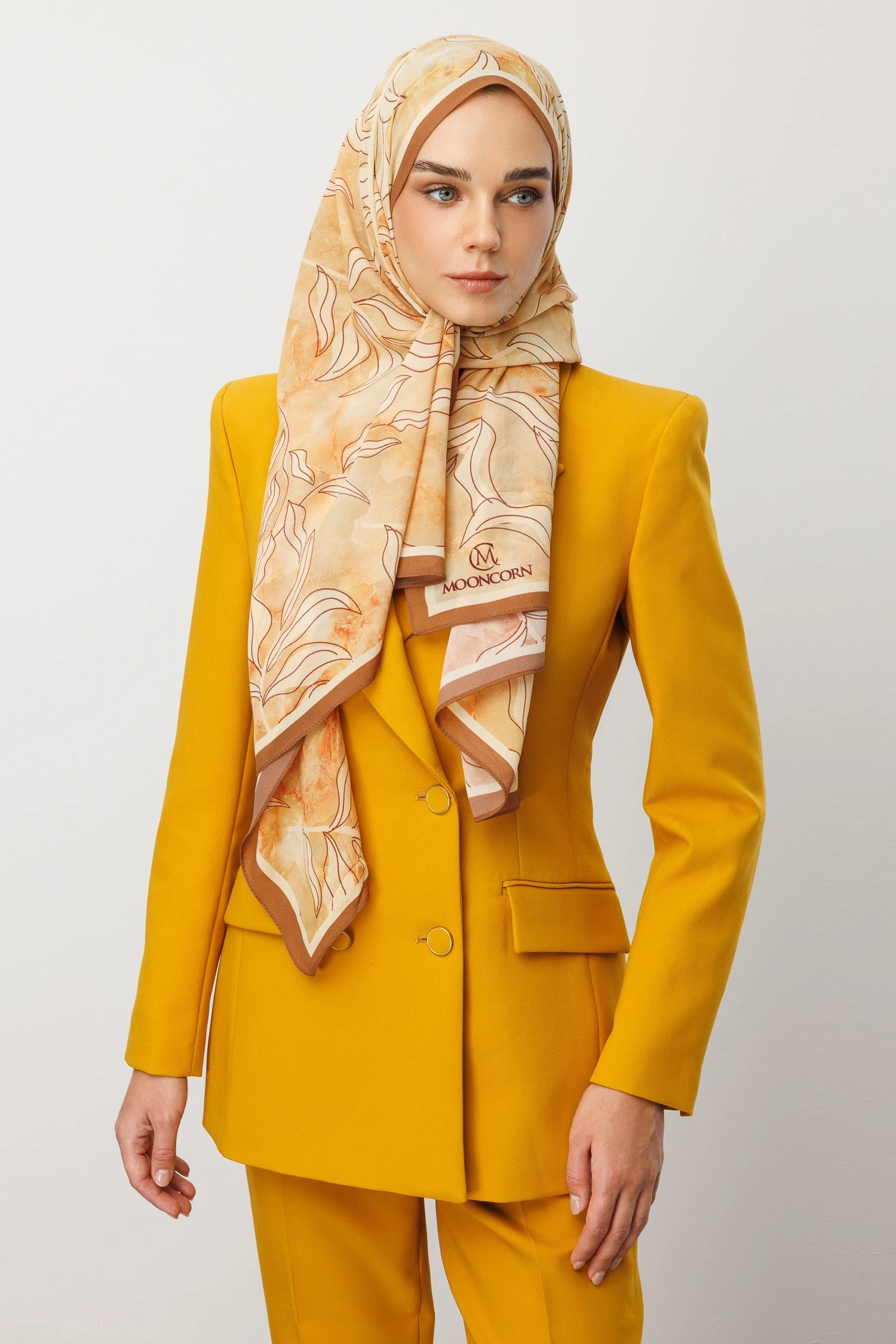 Frond Desen Hebei İpek Şal