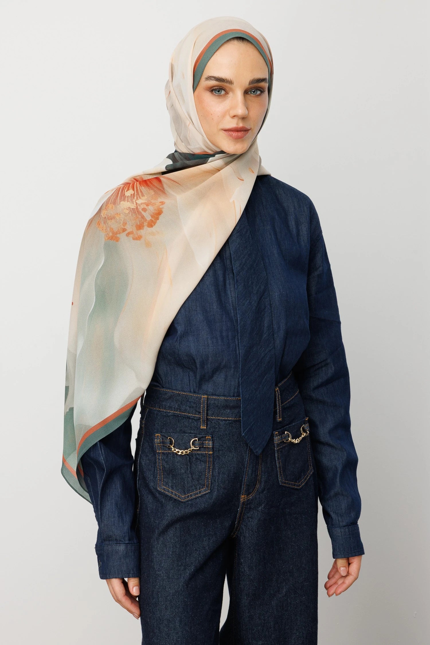 Pure Desen Hebei İpek Şal