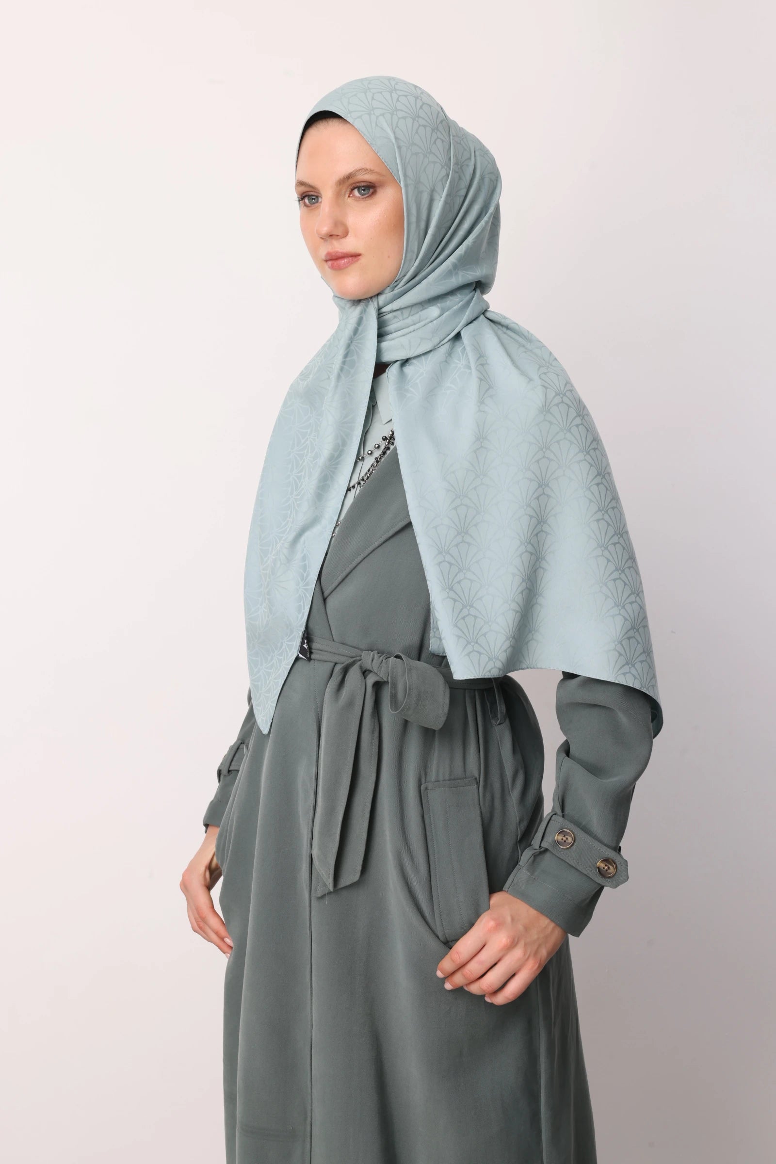 Lotus Desen İpeksi Jakar Şal