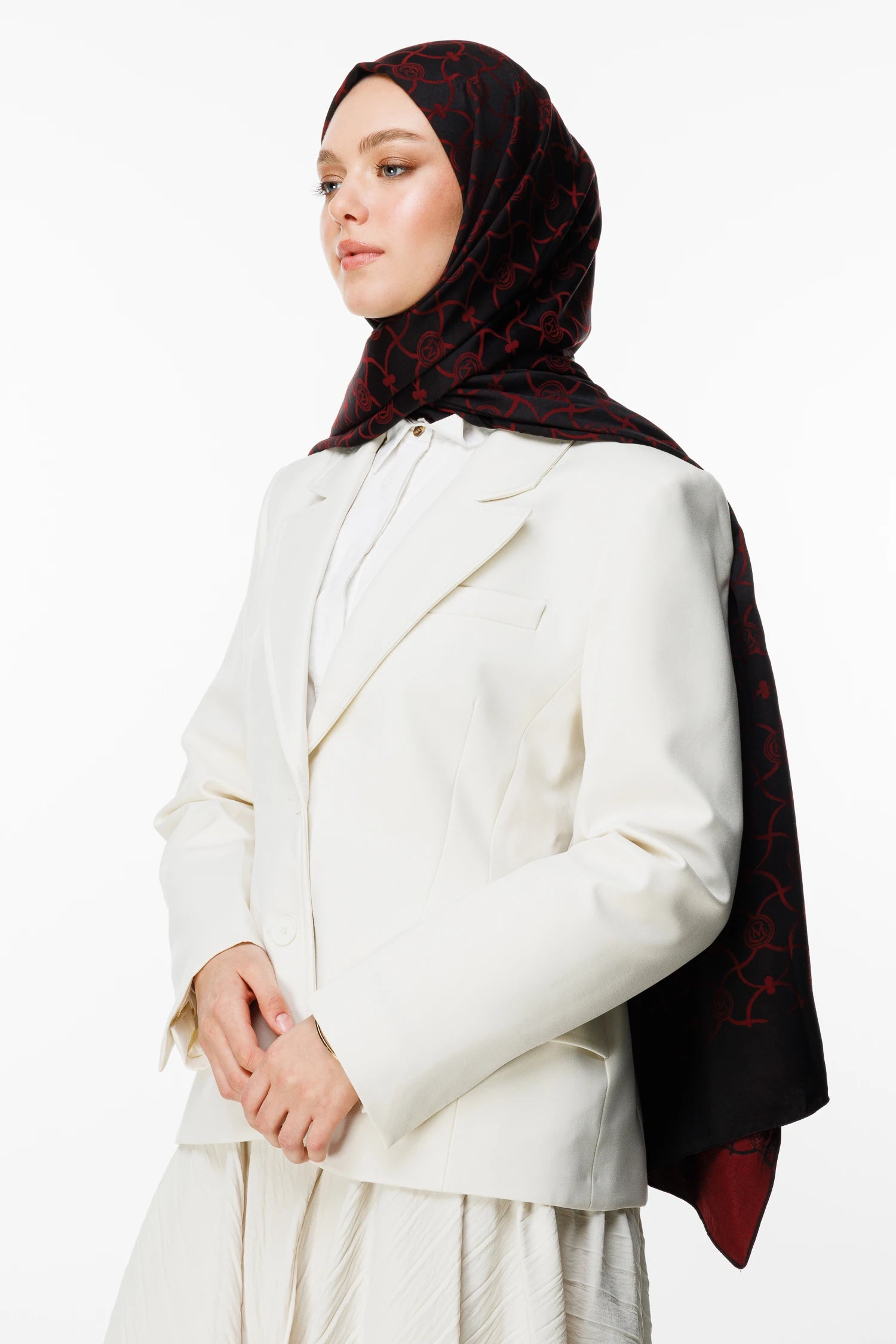 Marrakech Desen Çift Taraflı Şal