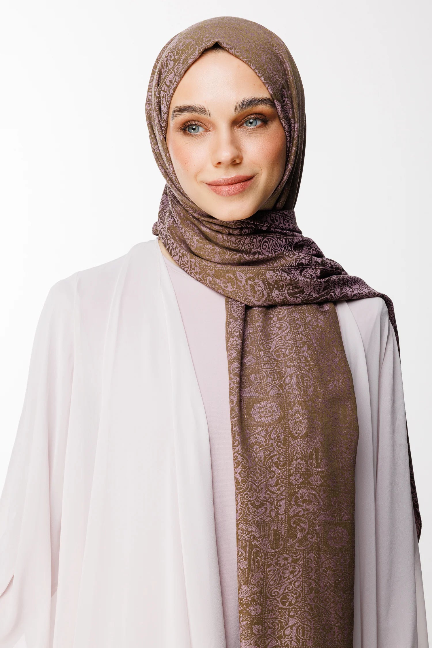 Henna Desen Çift Taraflı Şal