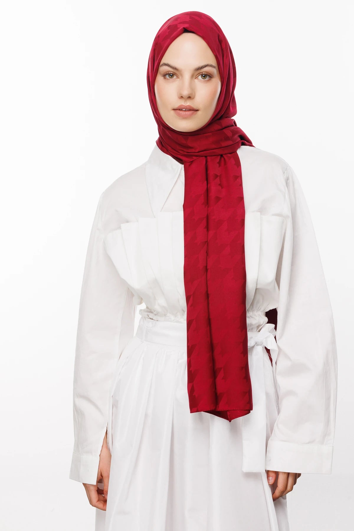 Kazayağı Desen İpeksi Jakar Şal