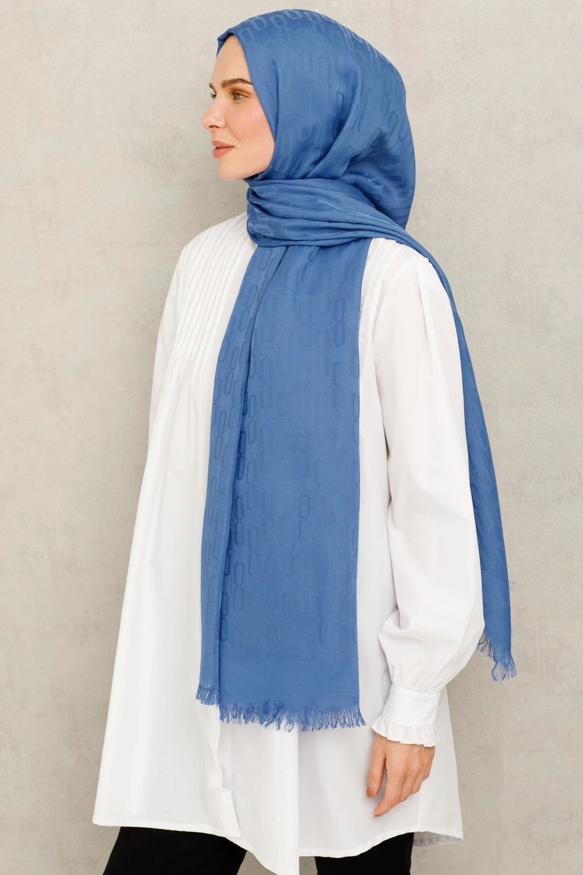 Zincir Desen Pamuk Jakar Şal