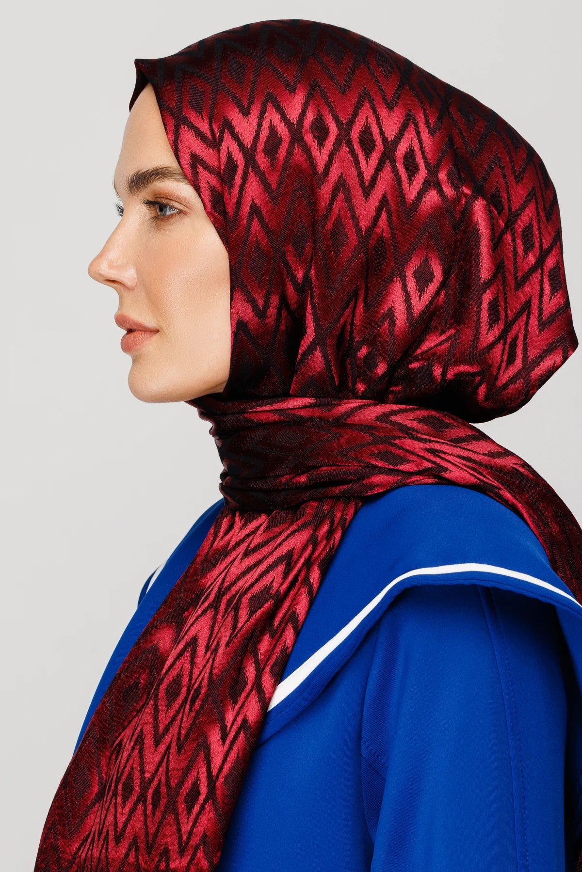 Karo Desen Parlak Jakar Şal