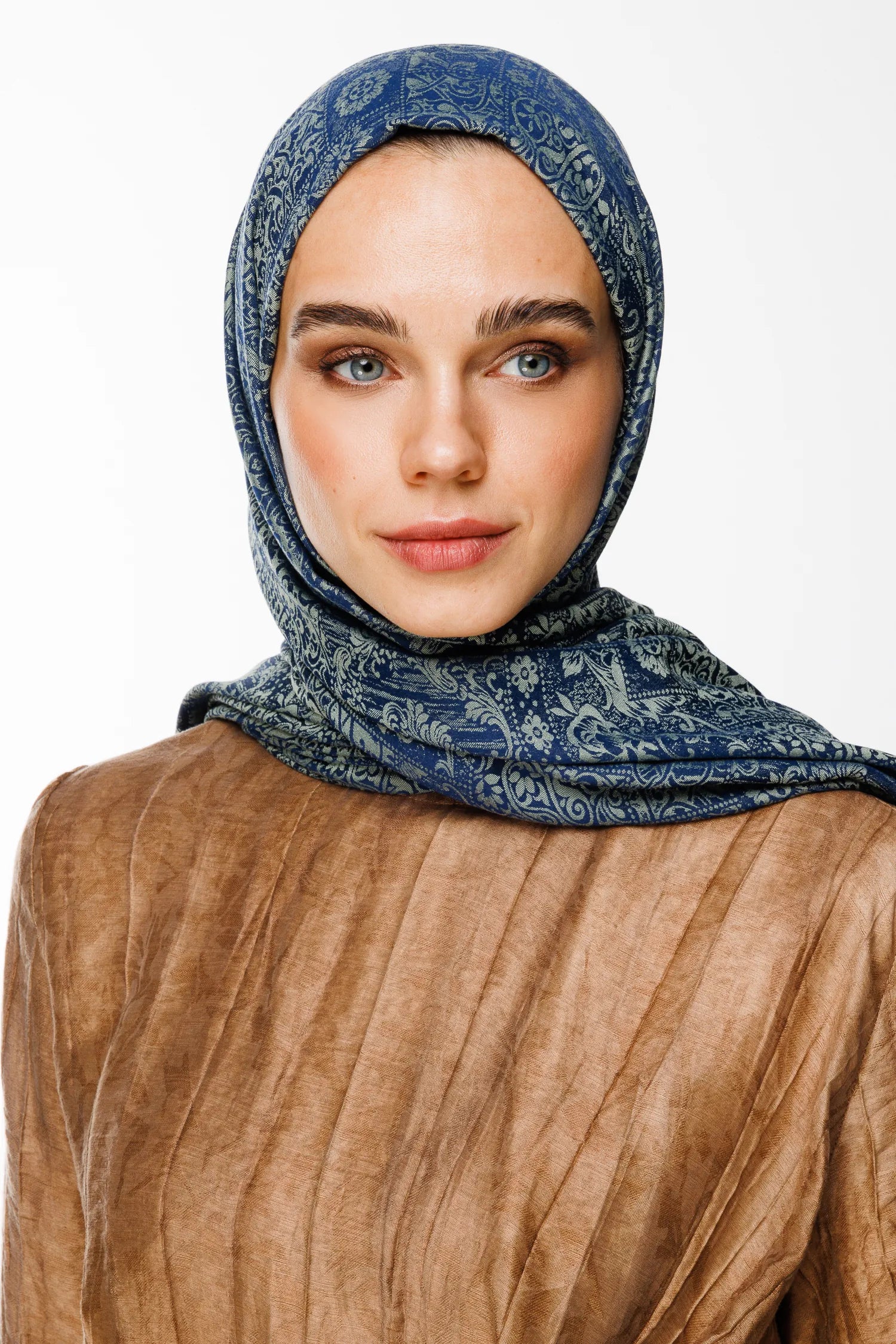 Henna Desen Çift Taraflı Şal