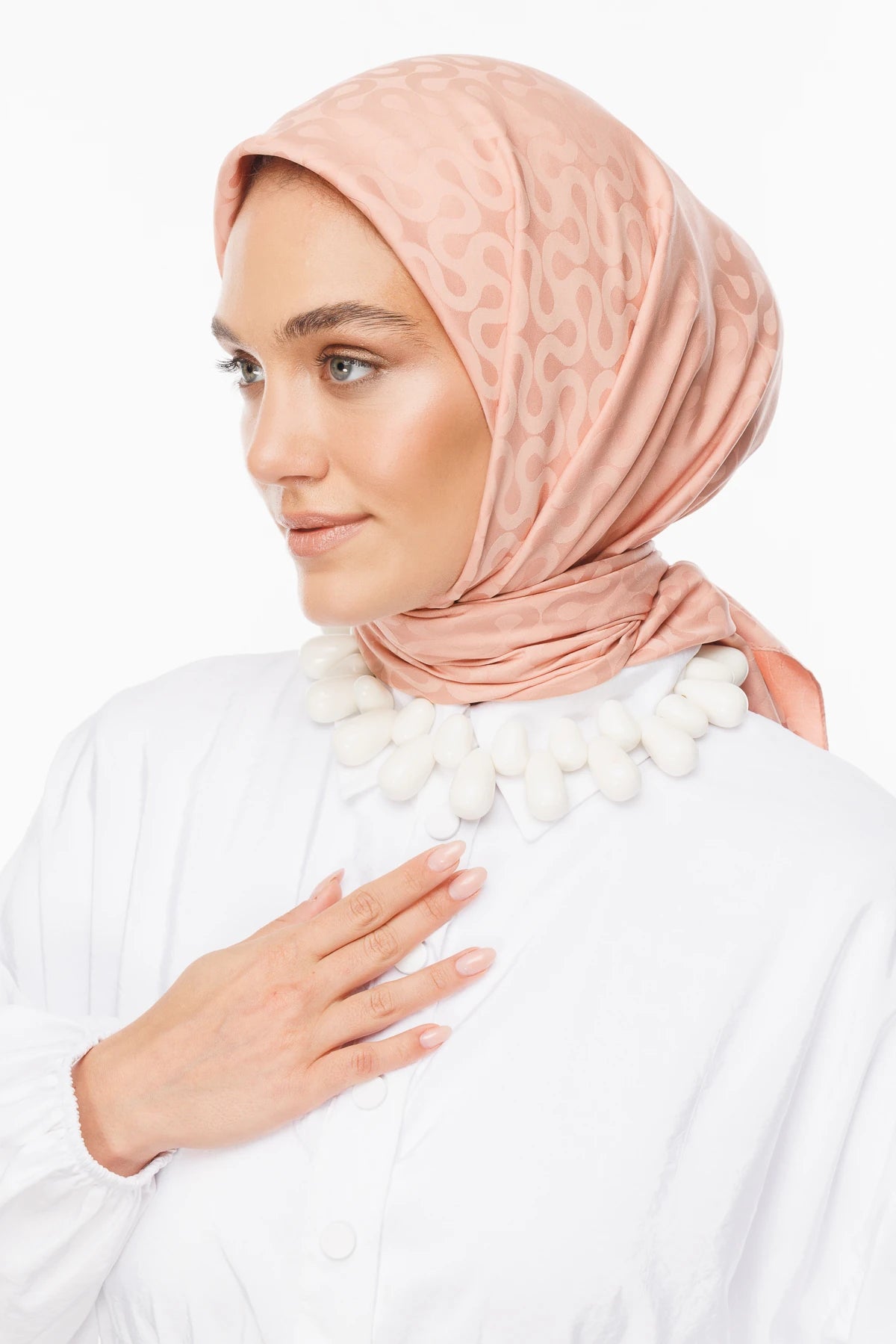 Moon Desen İpeksi Jakar Eşarp