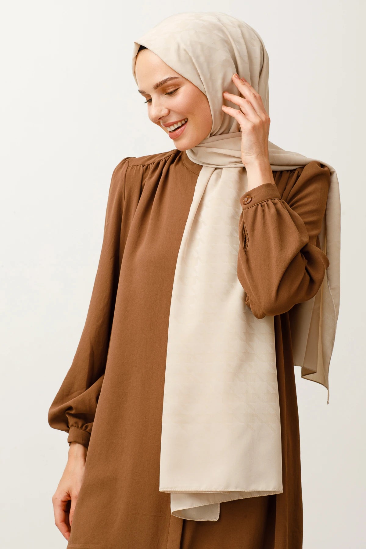 Kazayağı Desen İpeksi Jakar Şal