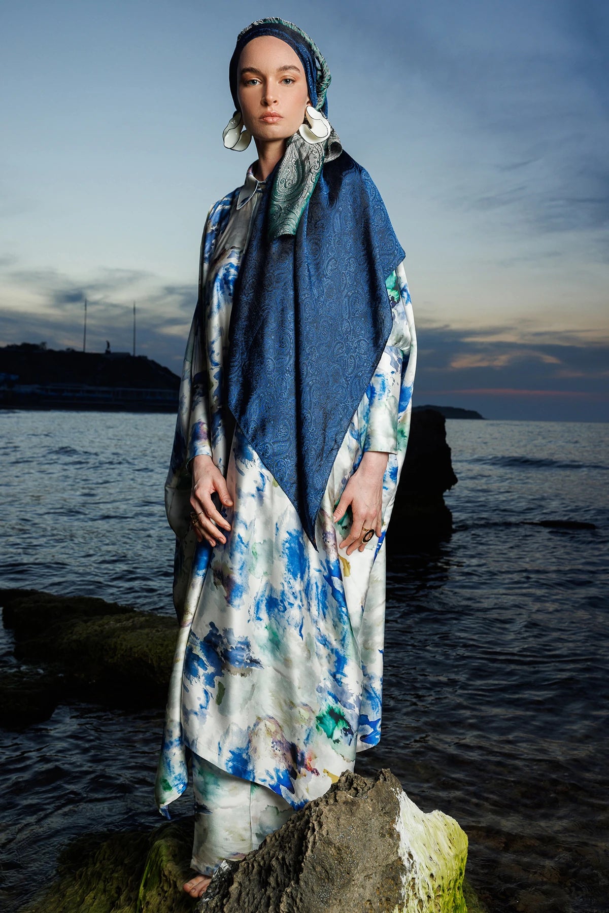 Moren Desen Shine Line Şal