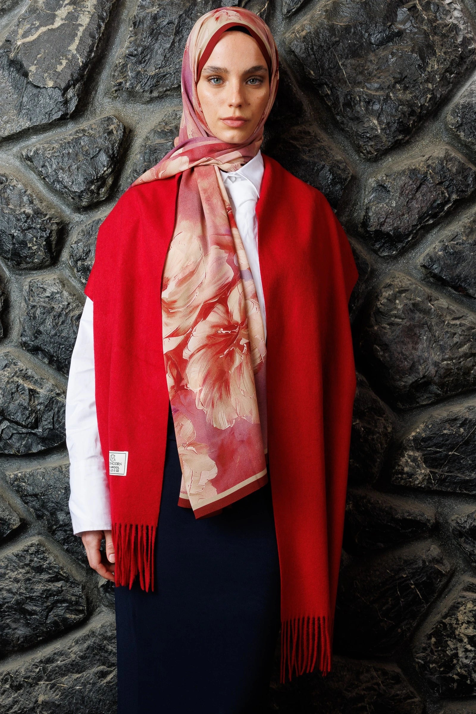 Rose Desen Hebei İpek Şal