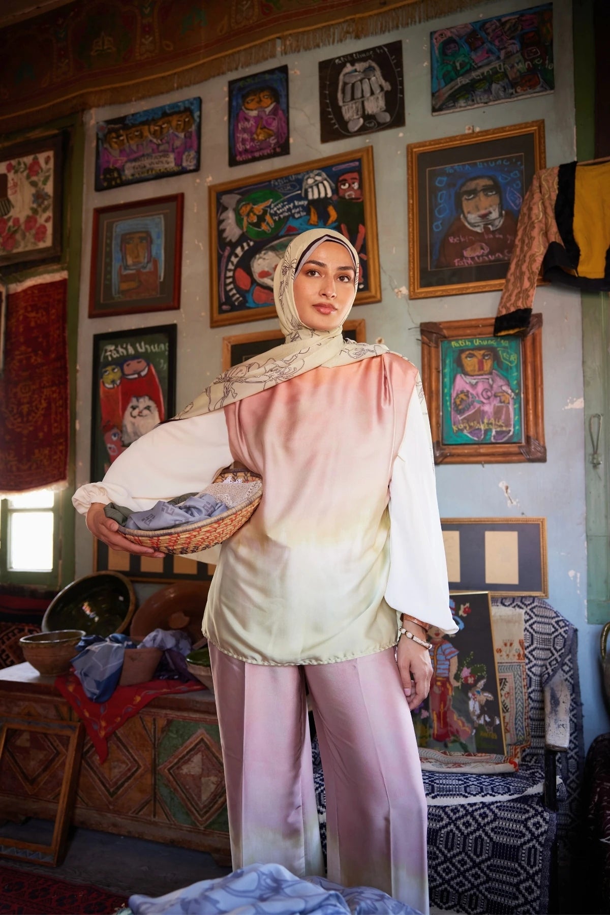 Yekta Desen Sakura İpek Şal