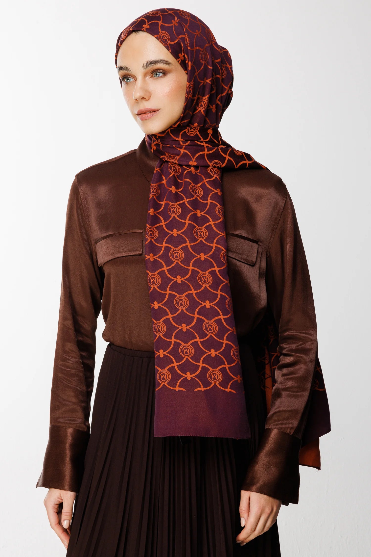 Marrakech Desen Çift Taraflı Şal