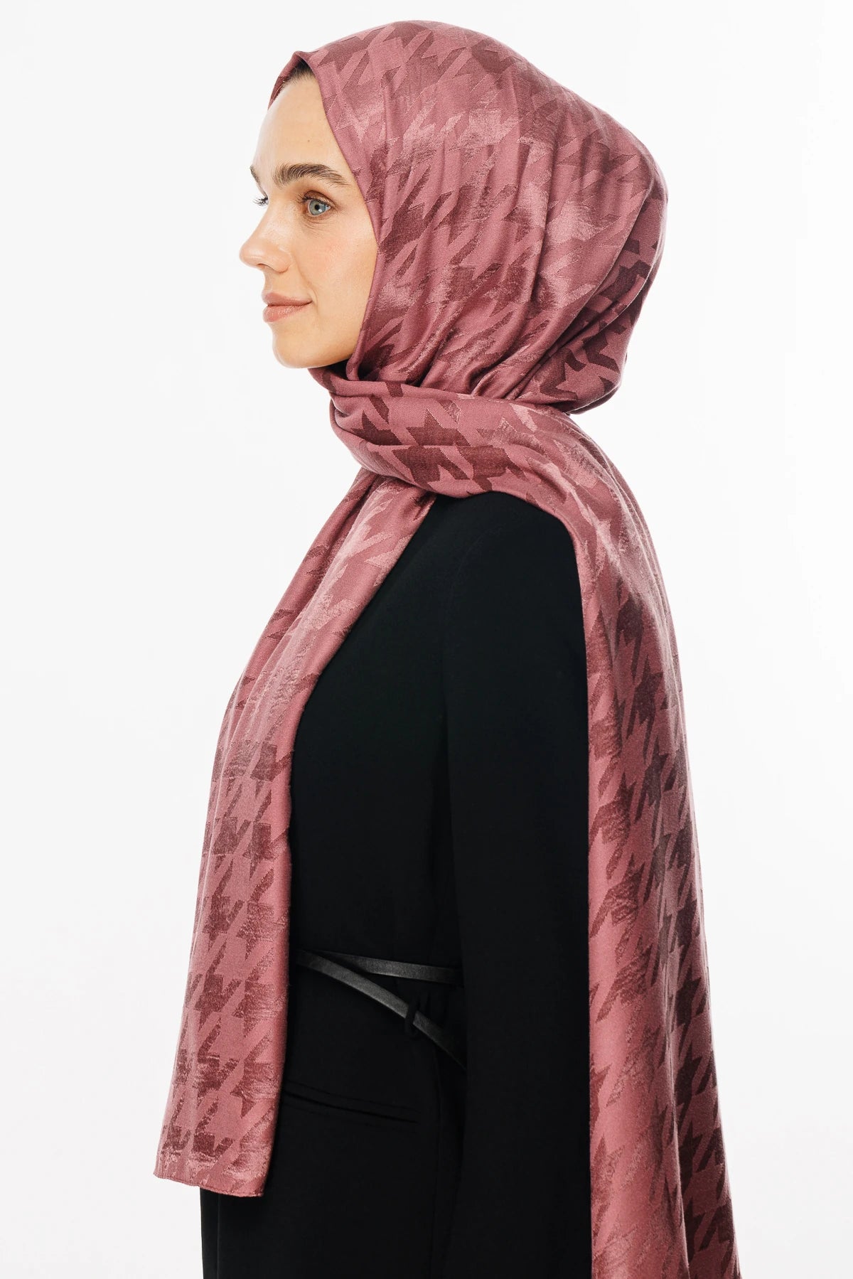 Kazayağı Desen Parlak Jakar Şal