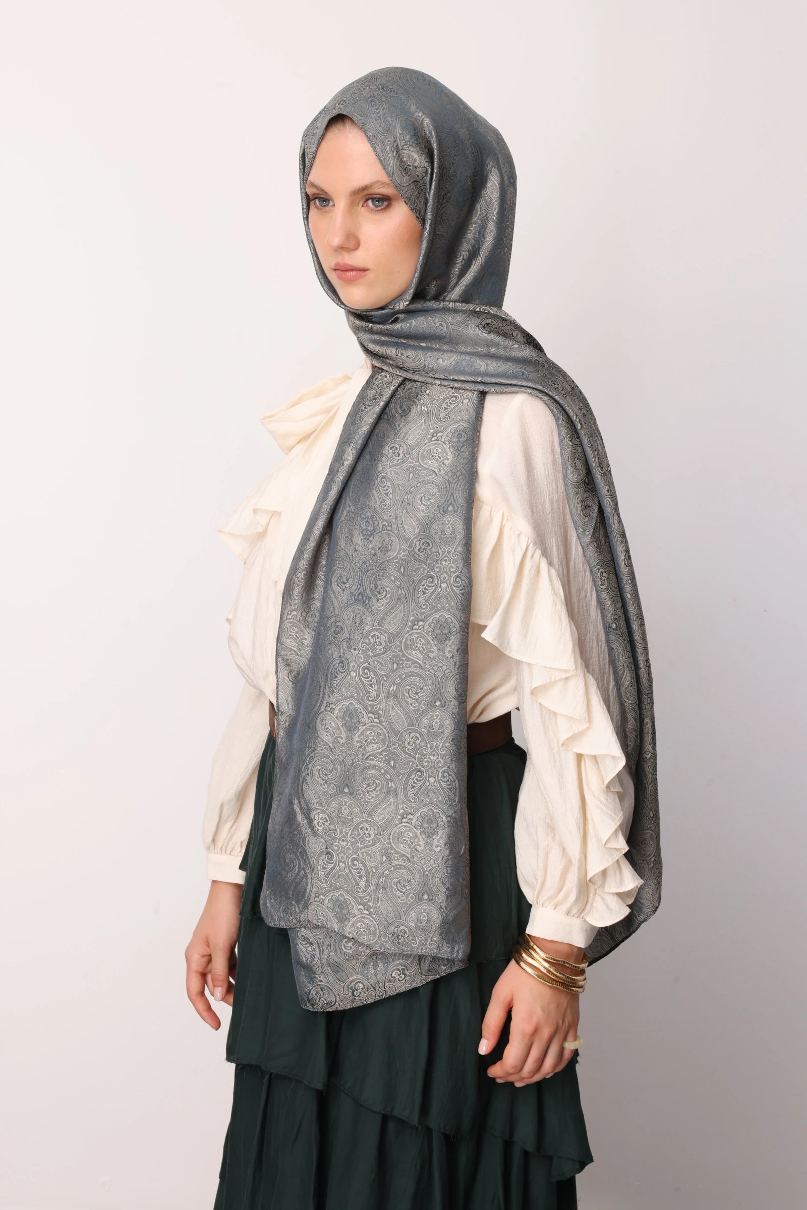 Moren Desen Shine Line Şal