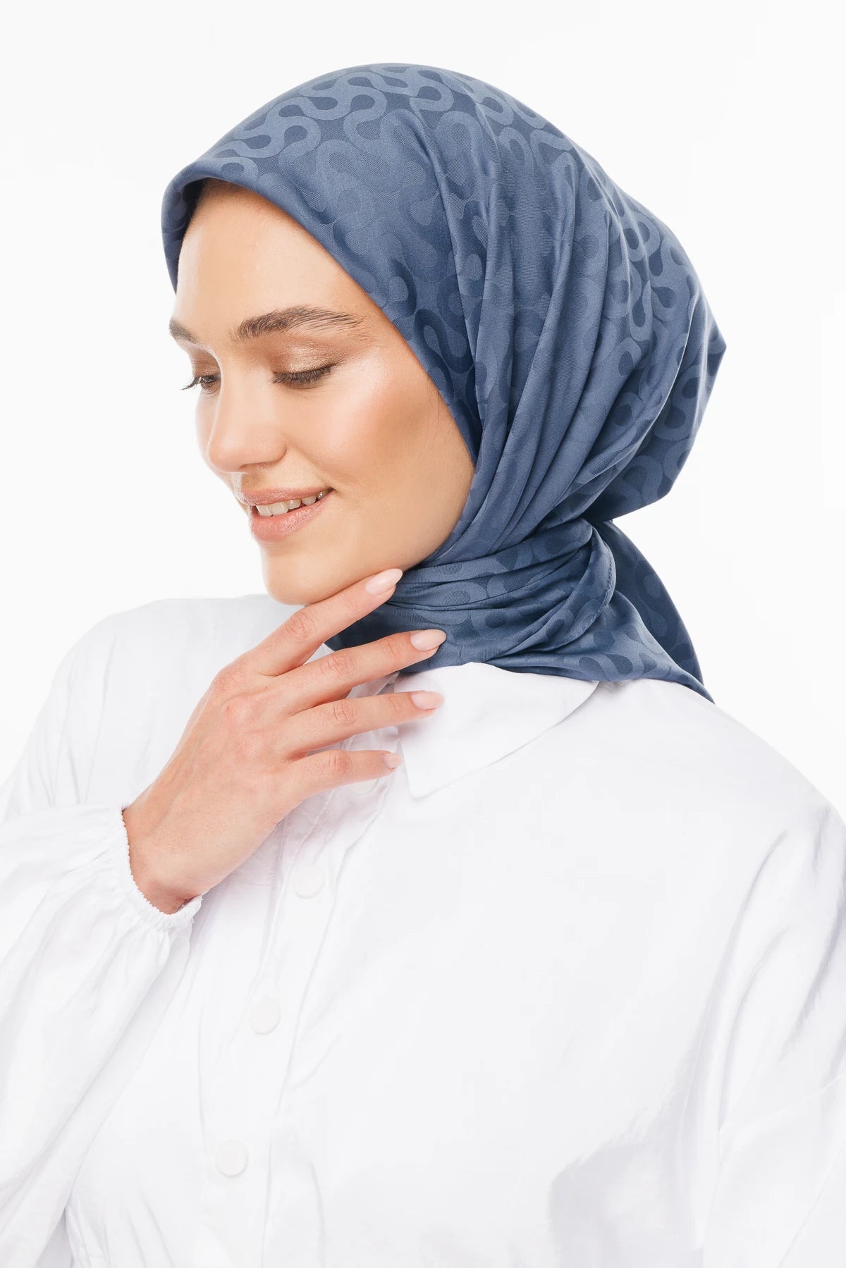 Moon Desen İpeksi Jakar Eşarp