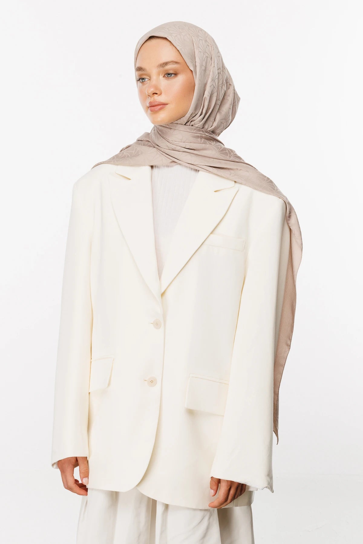 Lotus Desen İpeksi Jakar Şal