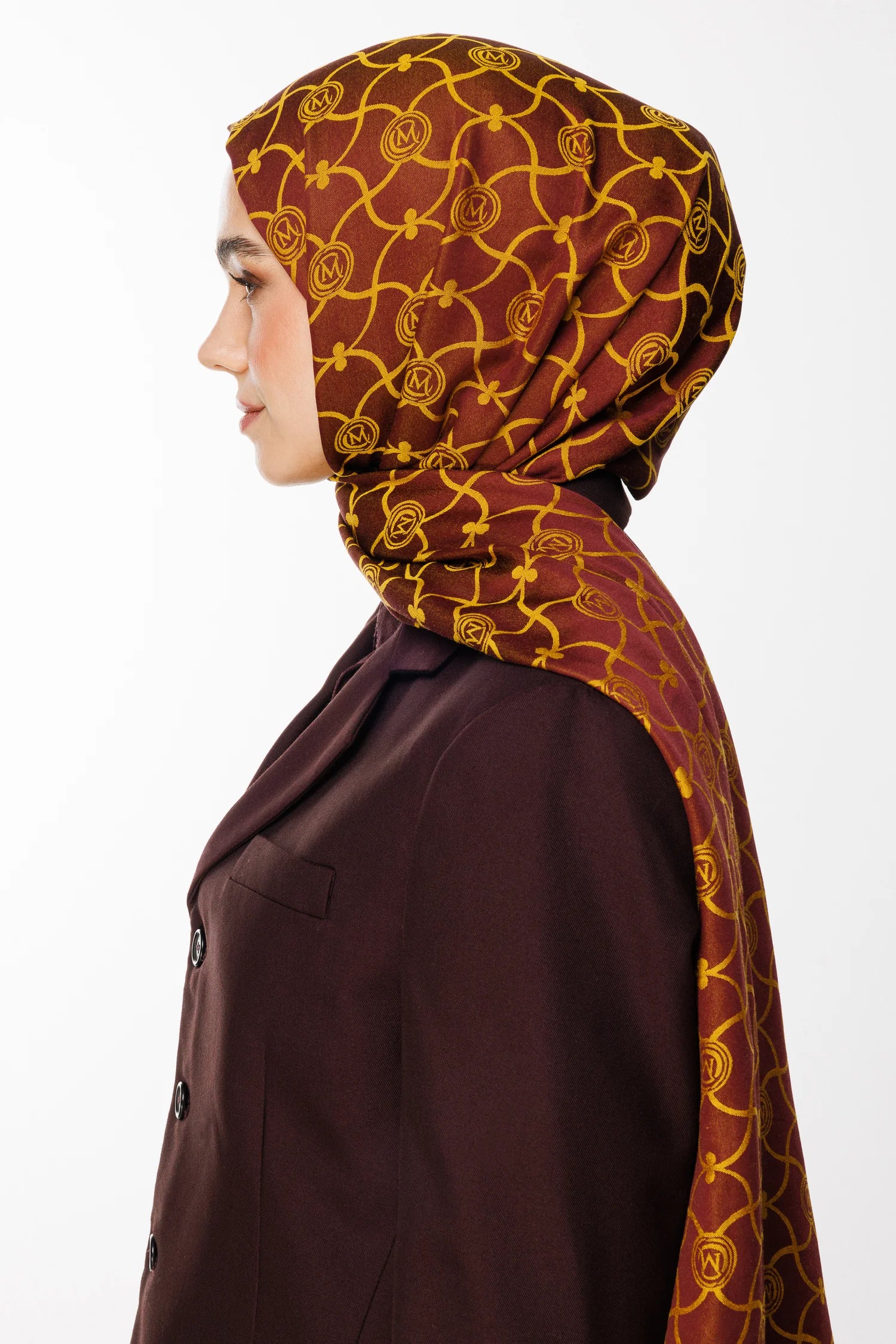 Marrakech Desen Çift Taraflı Şal