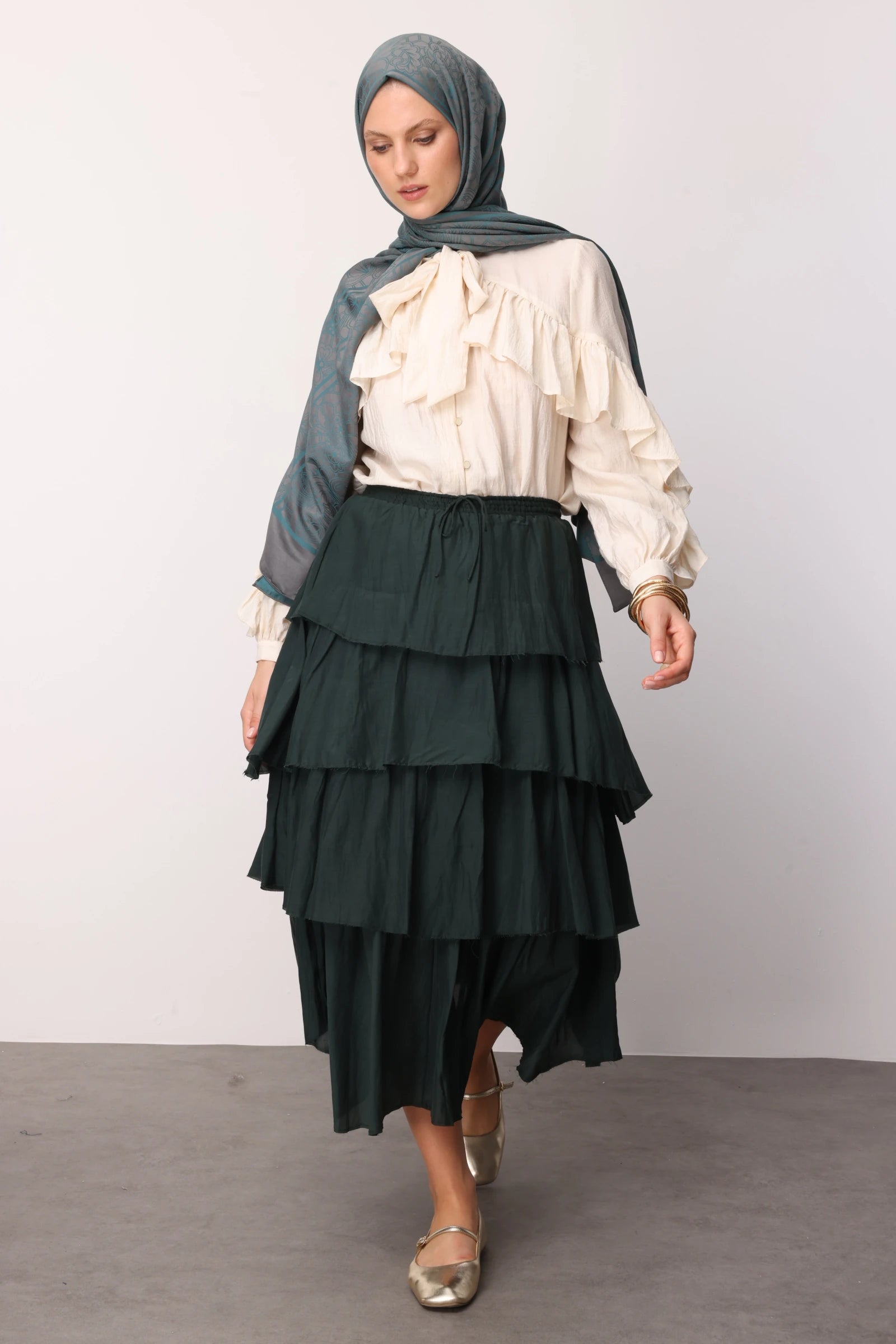 Lavin Desen Çift Taraflı Şal