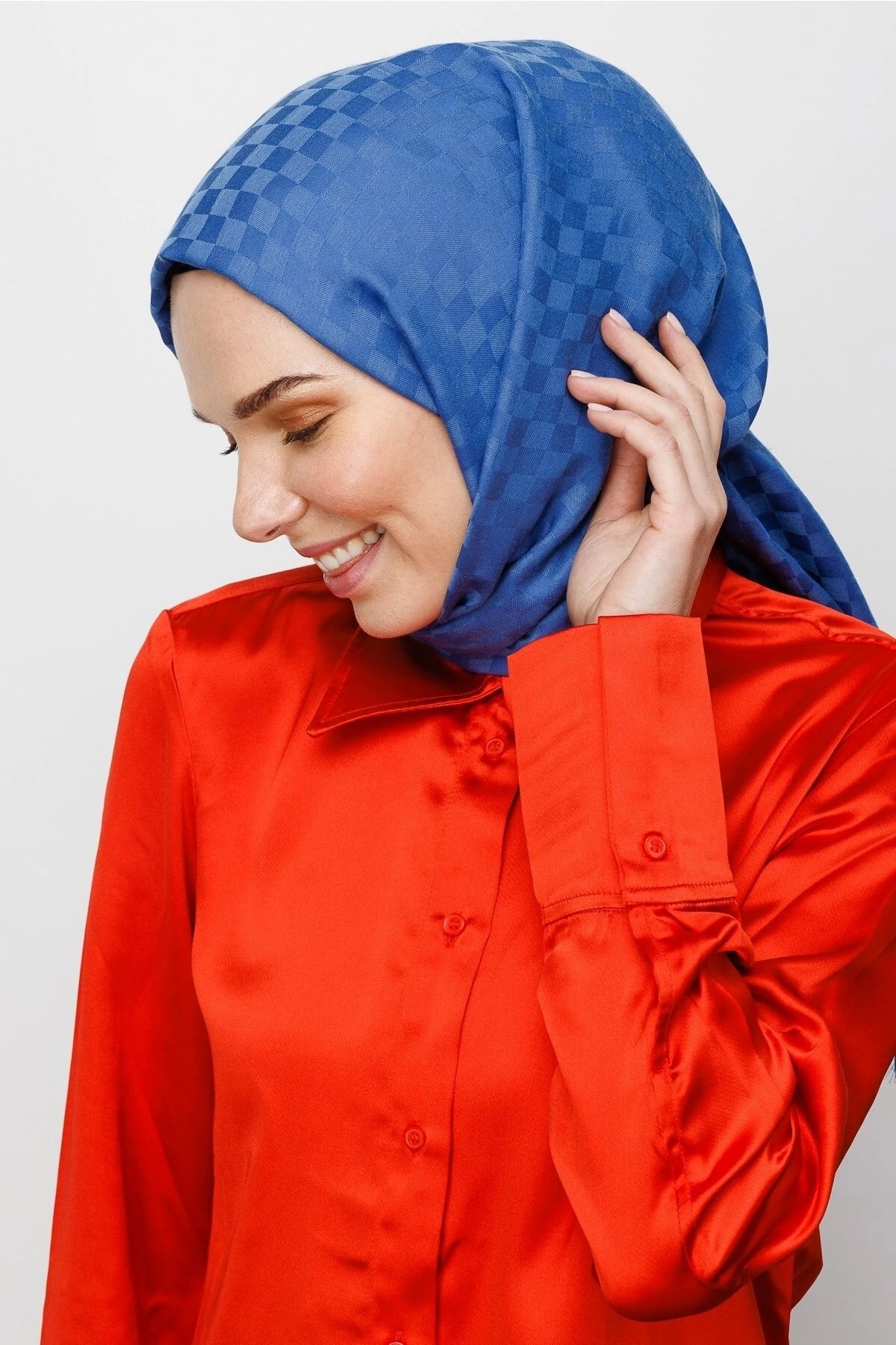 Kare Desen Pamuk Jakar Şal